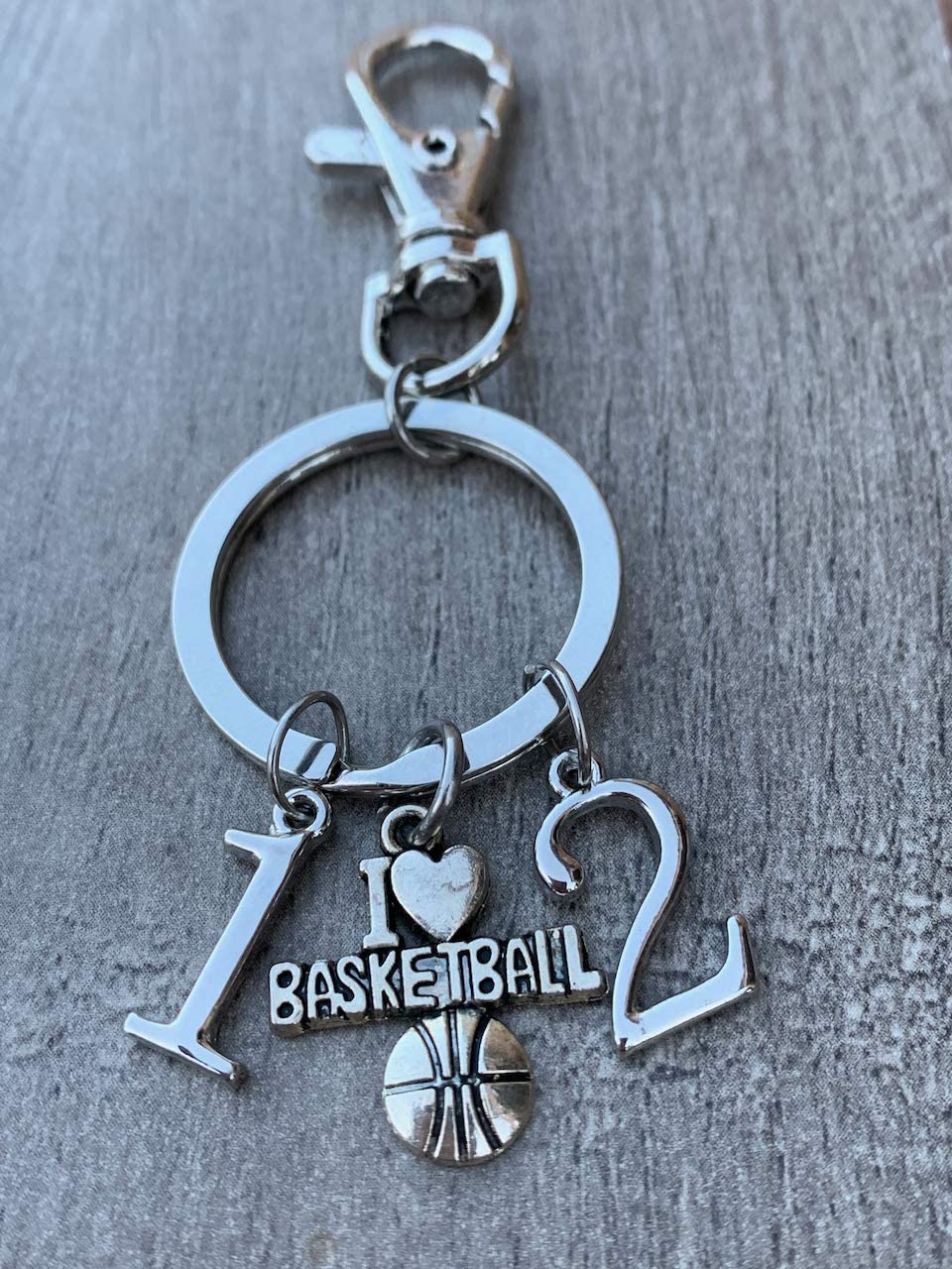 Custom Basketball Zipper Pull Keychain with Number Charm - Personalized Basketball Jewelry Gift for Women & Girls - Ideal for Basketball Players, Teams & Fans - Perfect for Game Days, Team Events & Player Appreciation Gifts