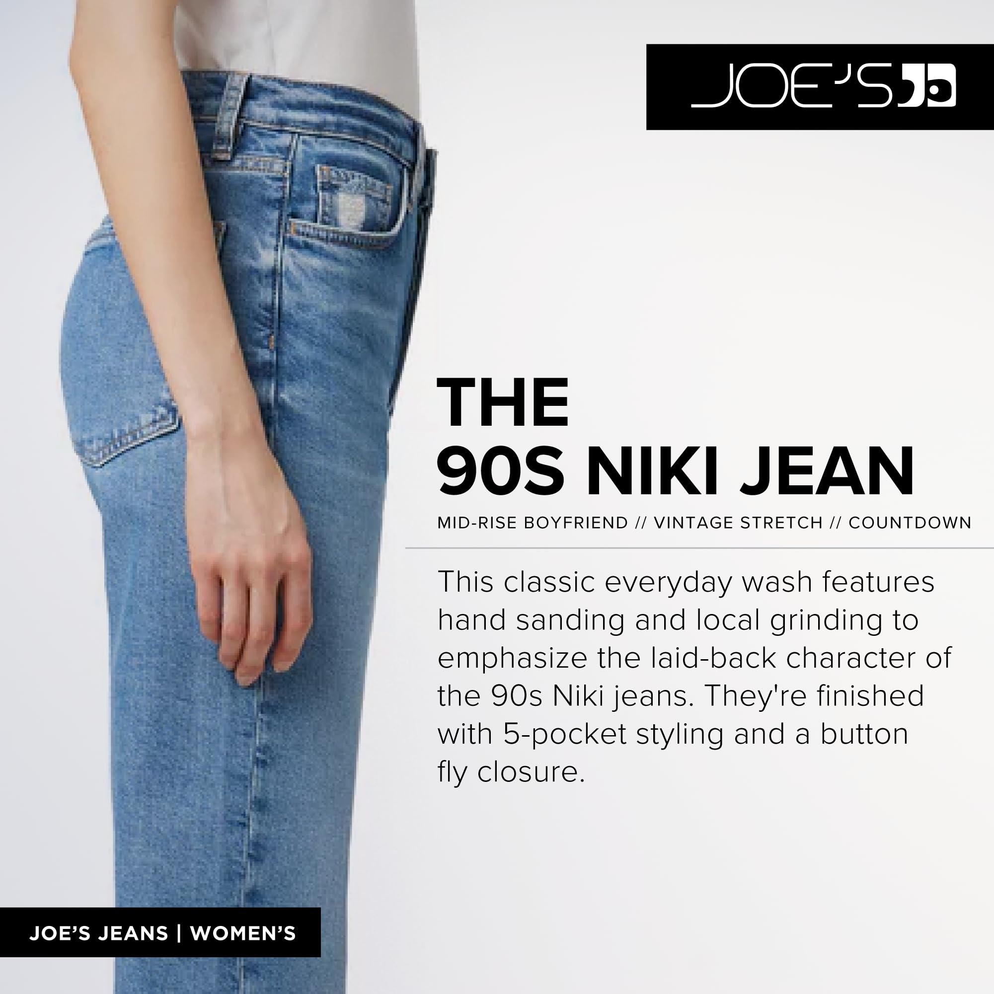Joe's Women's 90s Nikki Vintage High Waisted Jeans - Retro Denim Pants for Casual Wear, Street Style & Everyday Outfits