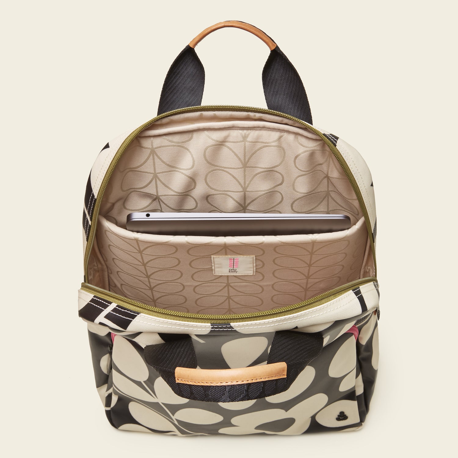 Lotta Backpack with Giant Stem Sprig - Stylish Durable School & Travel Backpack for Women & Men - Perfect for College, Hiking, and Everyday Use