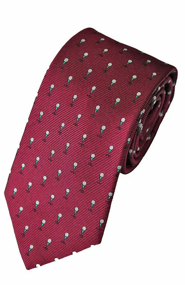 LA Smith Country & Hobby Golf Silk Ties for Men - Premium Handmade Neckties for Business, Weddings & Formal Occasions