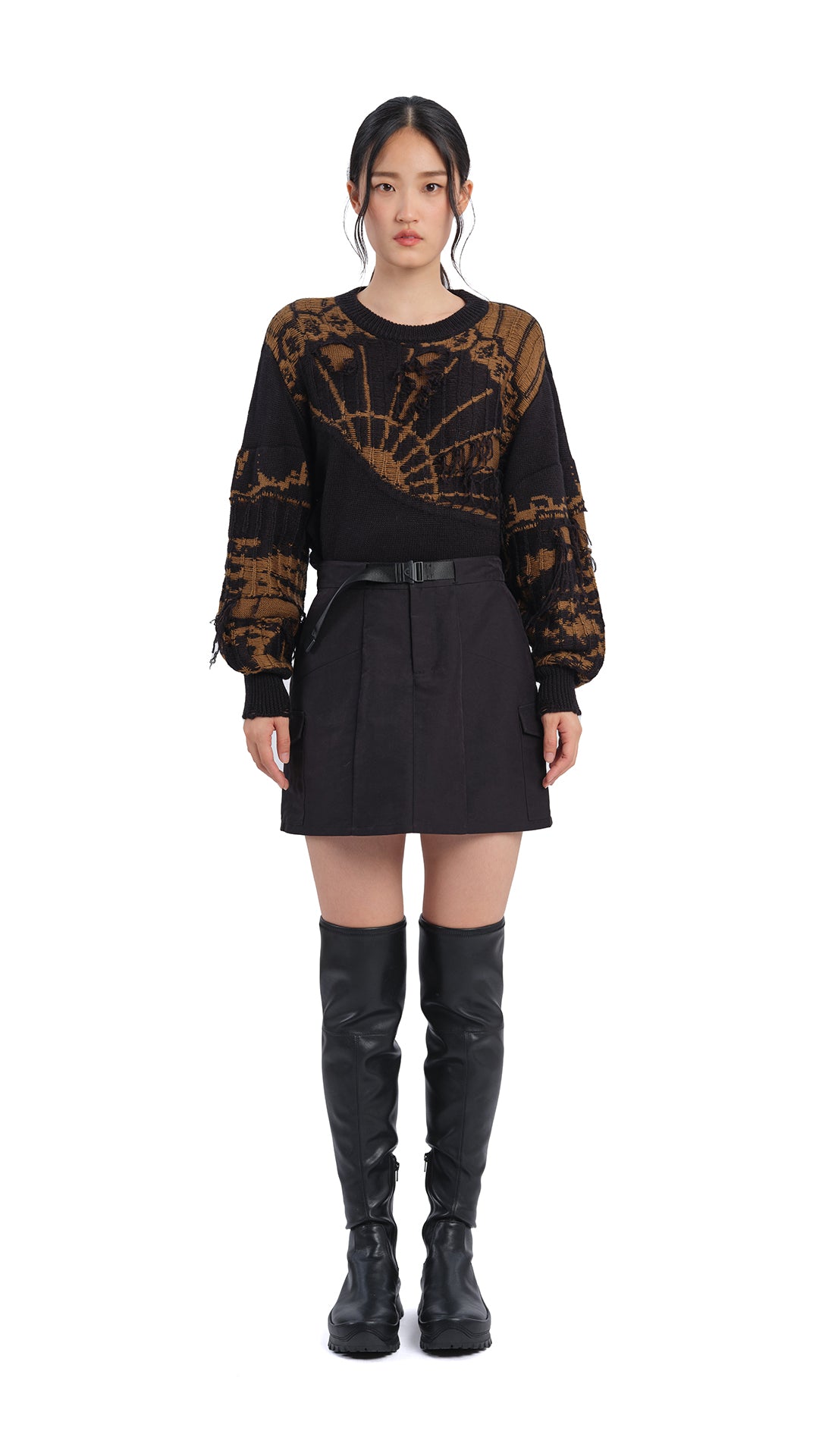 Queen Sisi Knitted Sweater for Women - Soft Winter Pullover with Elegant Cable Stitch - Perfect for Casual Outings, Office Wear & Cozy Home Relaxation