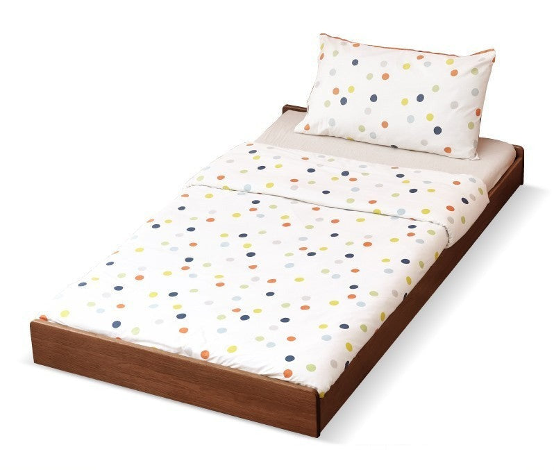 Solid Oak & Beech Wood Floor Bed with Pulley - Toddler Bed for Safe & Comfortable Sleep - Perfect for Montessori Bedrooms & Kids' Room Decor
