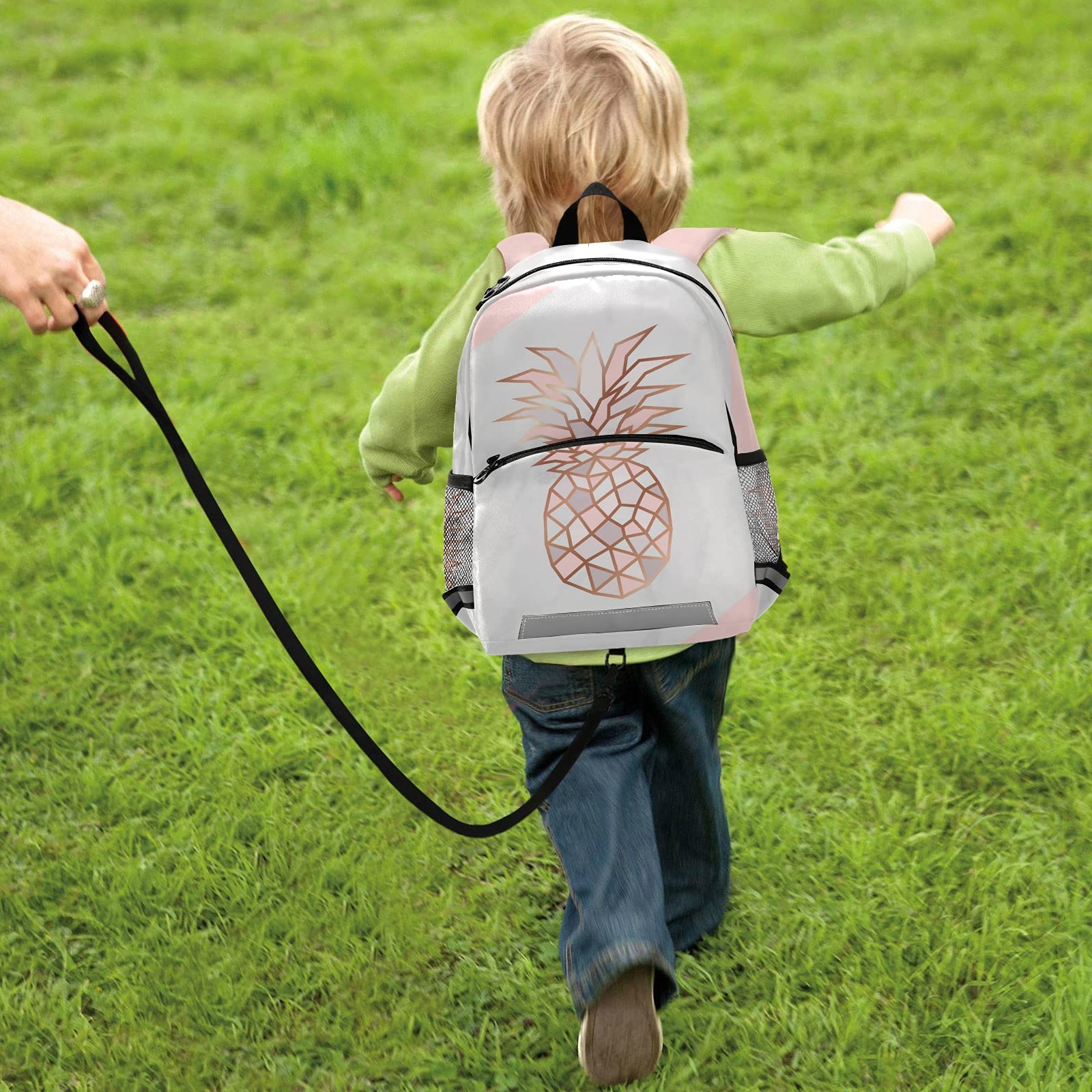 Pineapple Toddler Backpack for Boys & Girls Ages 3-6 - Cute Preschool Mini Backpack with Adjustable Leash for Daycare, Travel & Outdoor Adventures