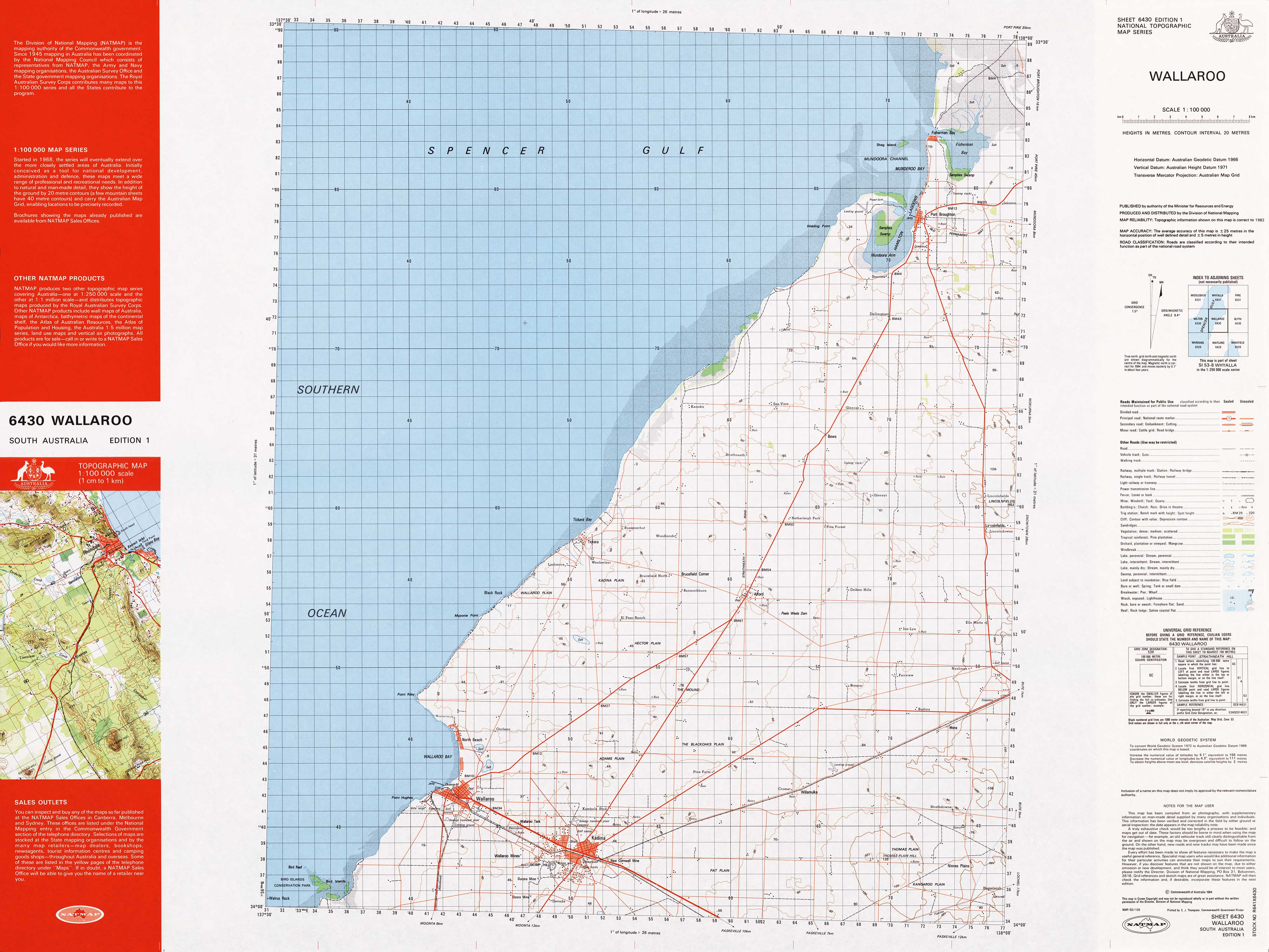 6430 Wallaroo 1:100,000 Scale Topographic Map - Hiking, Camping & Outdoor Adventure Navigation