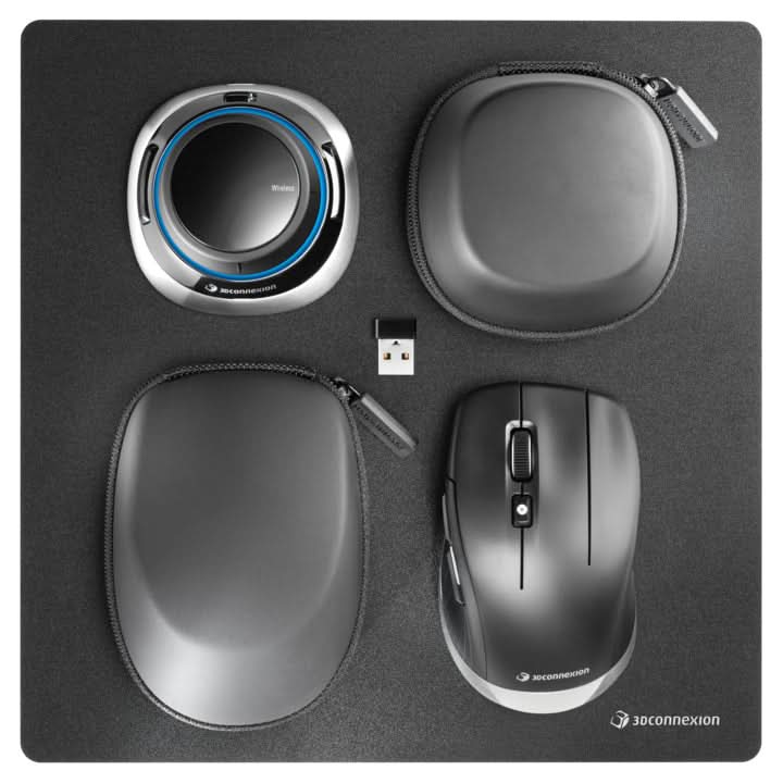 3Dconnexion SpaceMouse Wireless Kit 2 (USB C) - 3D Navigation Device for CAD, 3D Modeling & Design | Ergonomic Wireless Mouse for Professionals | Perfect for AutoCAD, SolidWorks, Blender & Maya