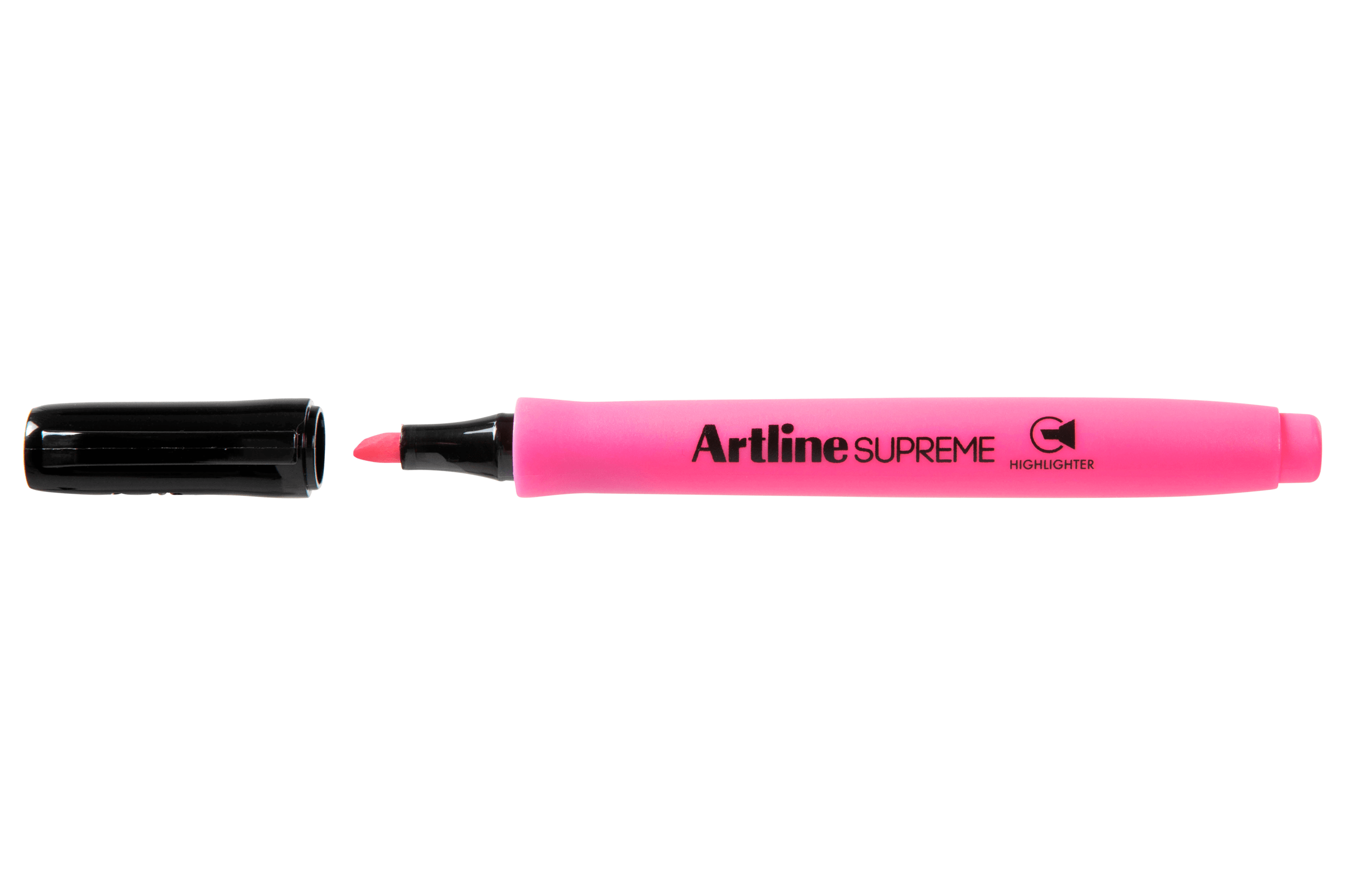 Artline Supreme Highlighter Pens - 12 Pack Vibrant Pink Markers for School, Office & Study Notes | Bright Non-Toxic Highlighting for Books, Documents & Planners