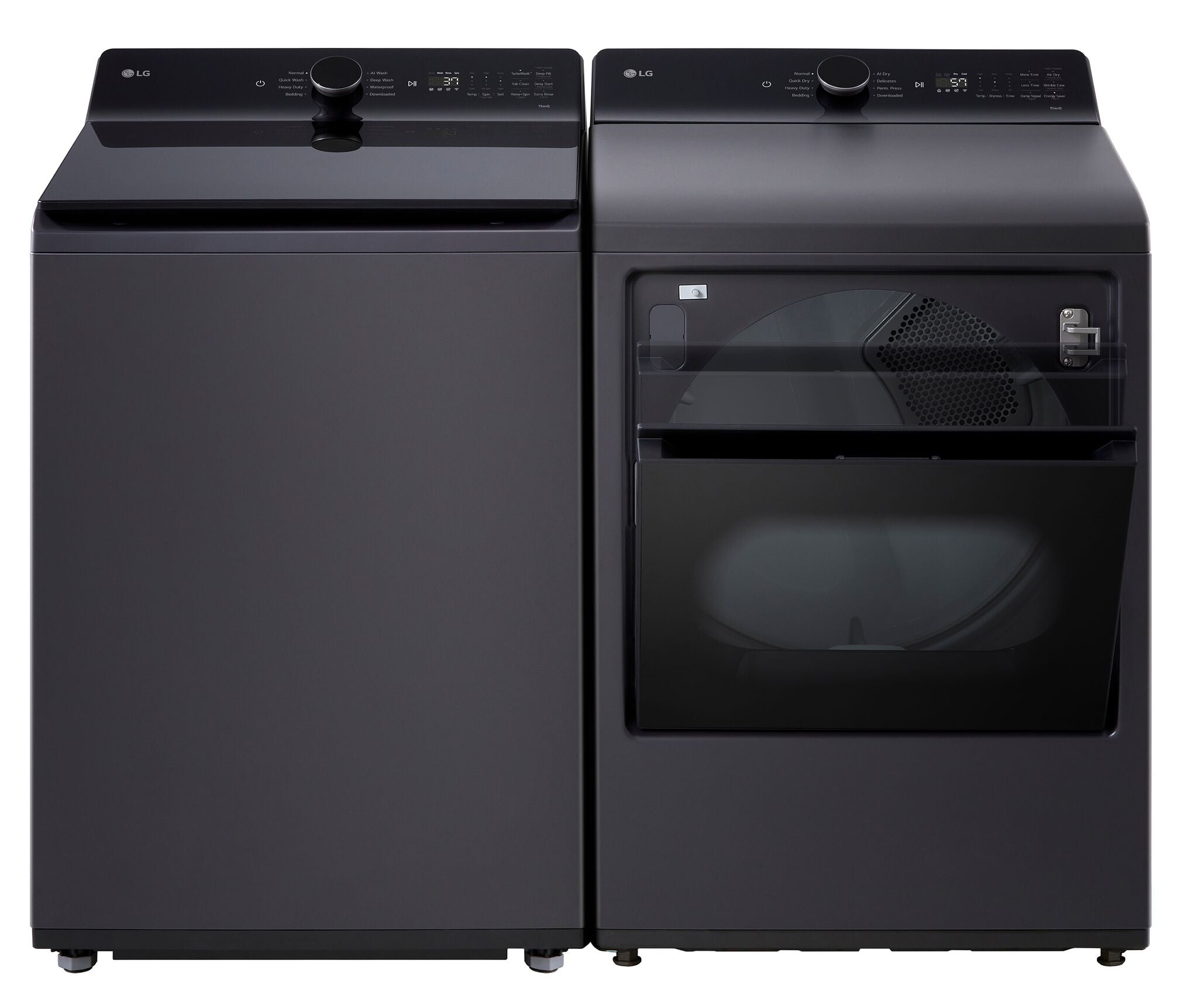 LG WT8405CB 6.1 cu. ft. Matte Black Top Load Washer with 4-Way Agitator - Large Capacity Laundry Machine for Family Homes & Apartments