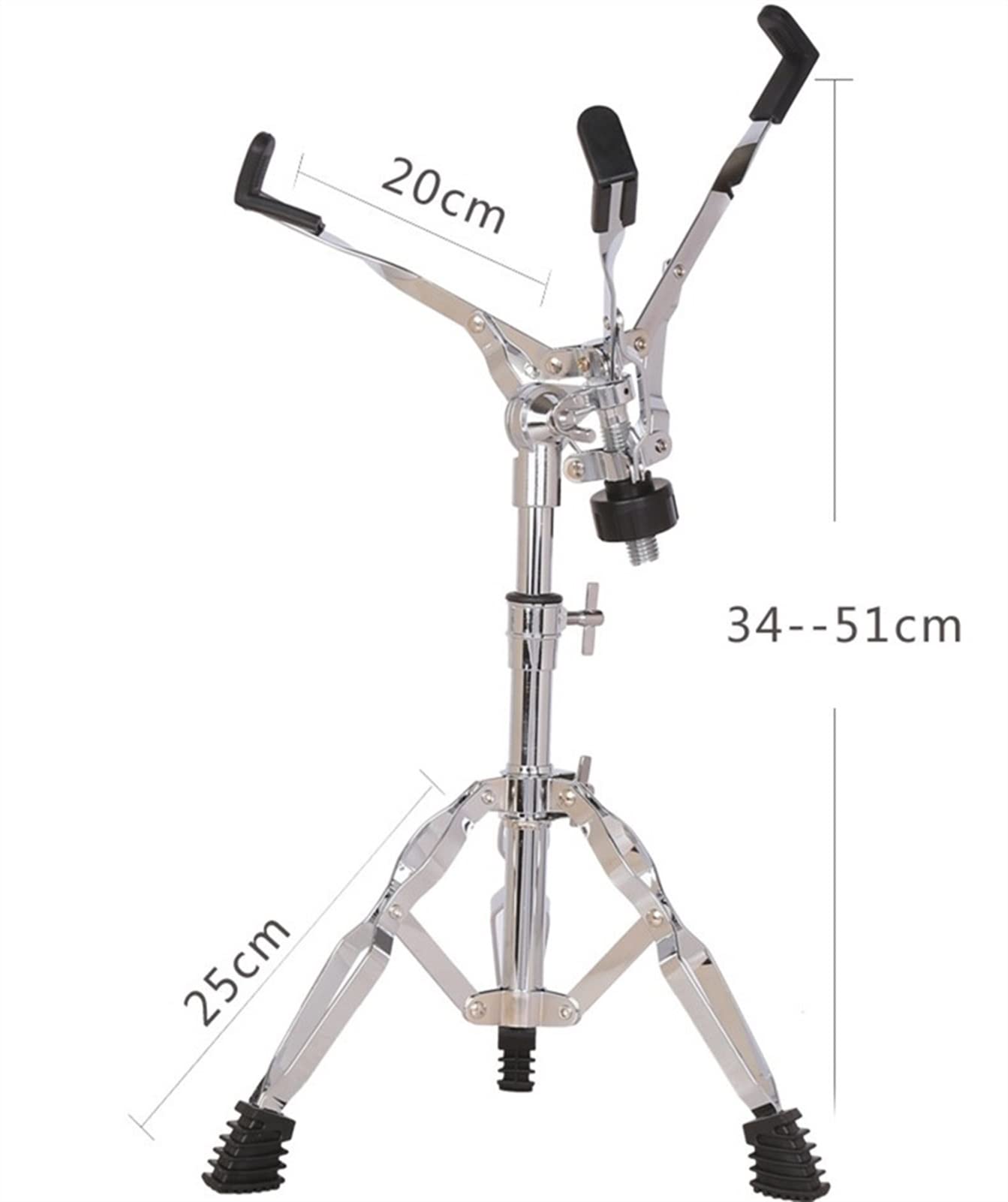 Professional Double-Leg Snare Drum Stand with Adjustable Height - Heavy Duty Drum Rack for Snare Drums - Perfect for Live Performances, Studio Recording & Drum Practice Sessions
