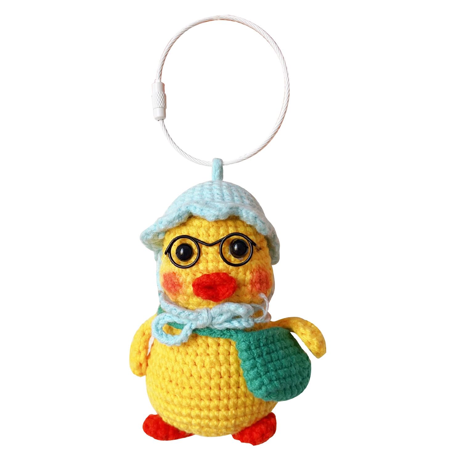 Handmade Duck Keychain - Cute Plush Animal Key Ring for Boys & Girls, Travel Backpack & Handbag Charm - Perfect Gift for Kids (Yellow Duck) | Great for School, Travel & Everyday Use