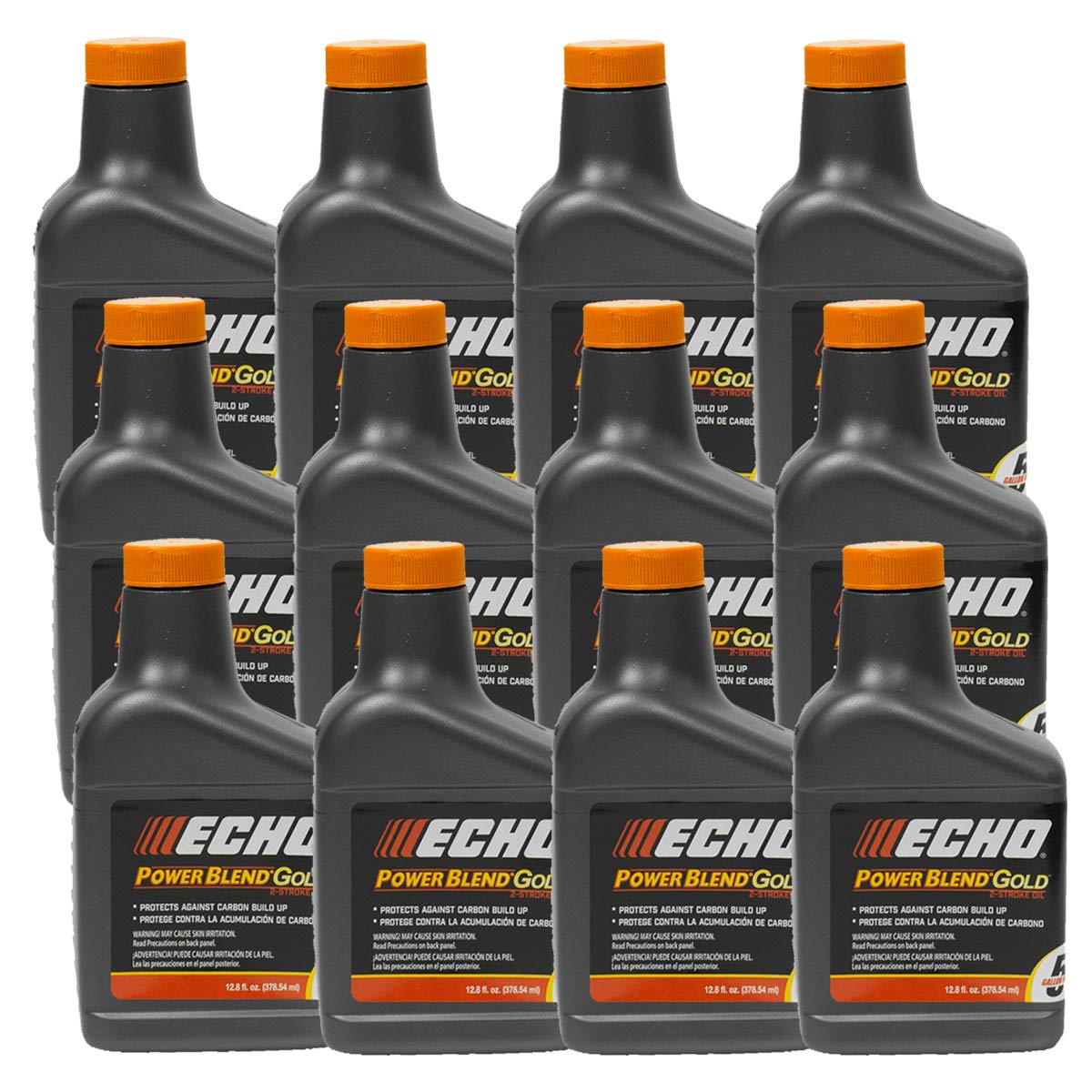 12PK Echo Power Blend 2-Cycle Oil 12.8 oz Bottles - Mix for 5 Gallon Gas (6450005) - Ideal for Chainsaws, Trimmers & Outdoor Power Equipment