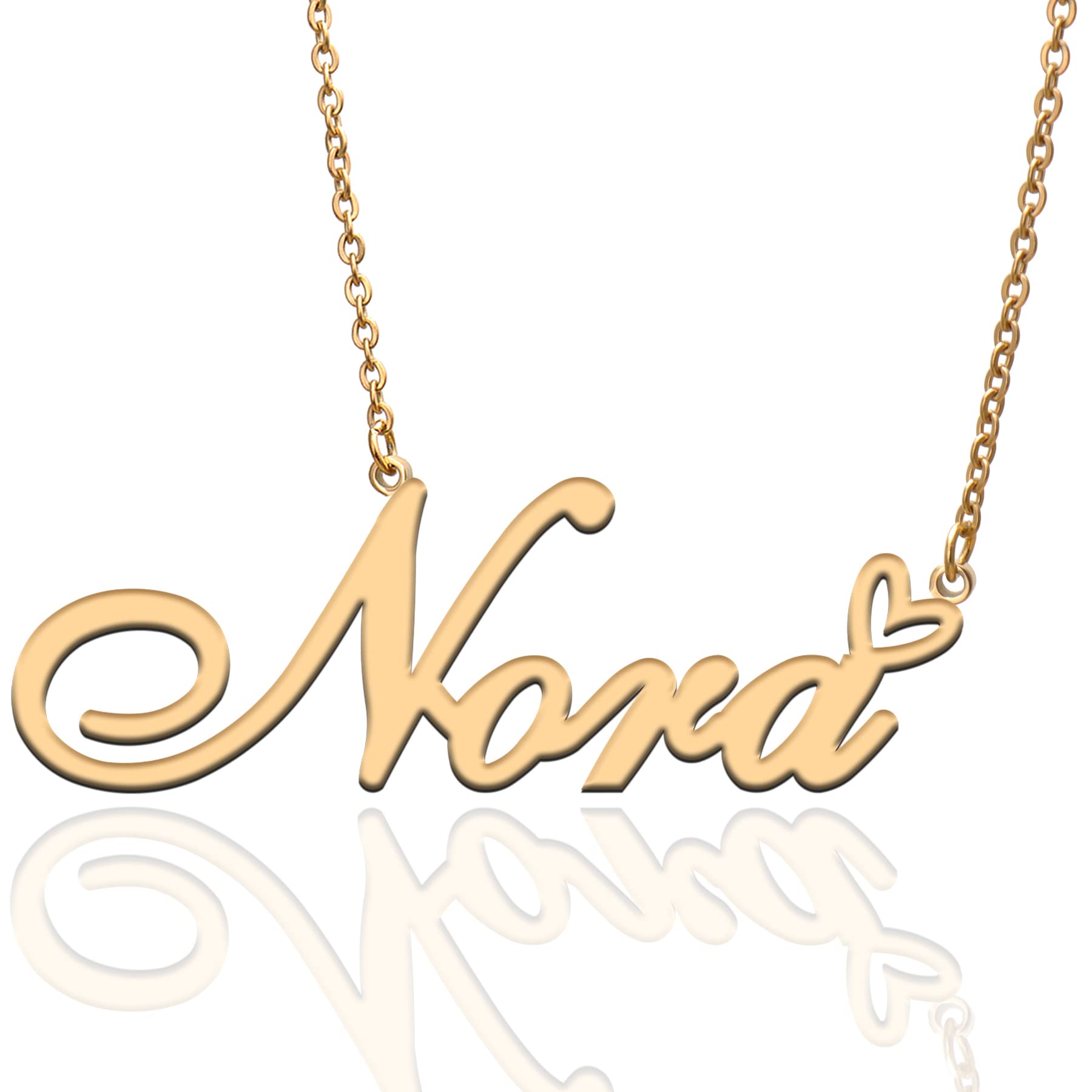 Custom Personalized Name Necklace for Women - Gold Plated Heart Pendant with Engraved Name - Unique Gift for Girlfriend, Mother, Daughter - Perfect for Christmas, Birthday, Anniversary & Friendship - Elegant Jewelry for Everyday Wear & Special Occasions