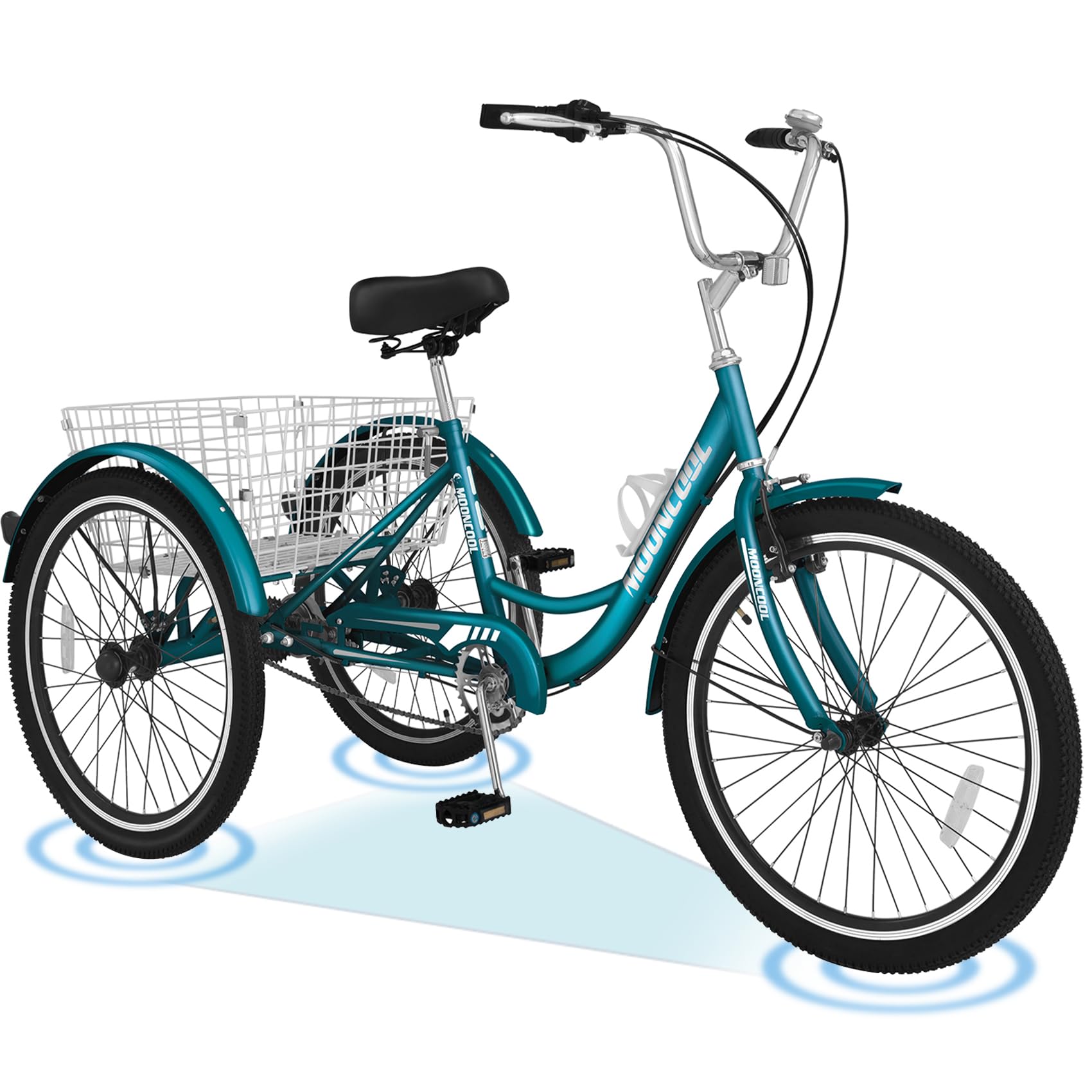 ABORON Adult Tricycle for Men & Women - 3-Wheel Bike with Double-Wall Alloy Rims for Exercise, Commuting & Outdoor Recreation - Perfect for Seniors, Grocery Shopping & Leisure Rides