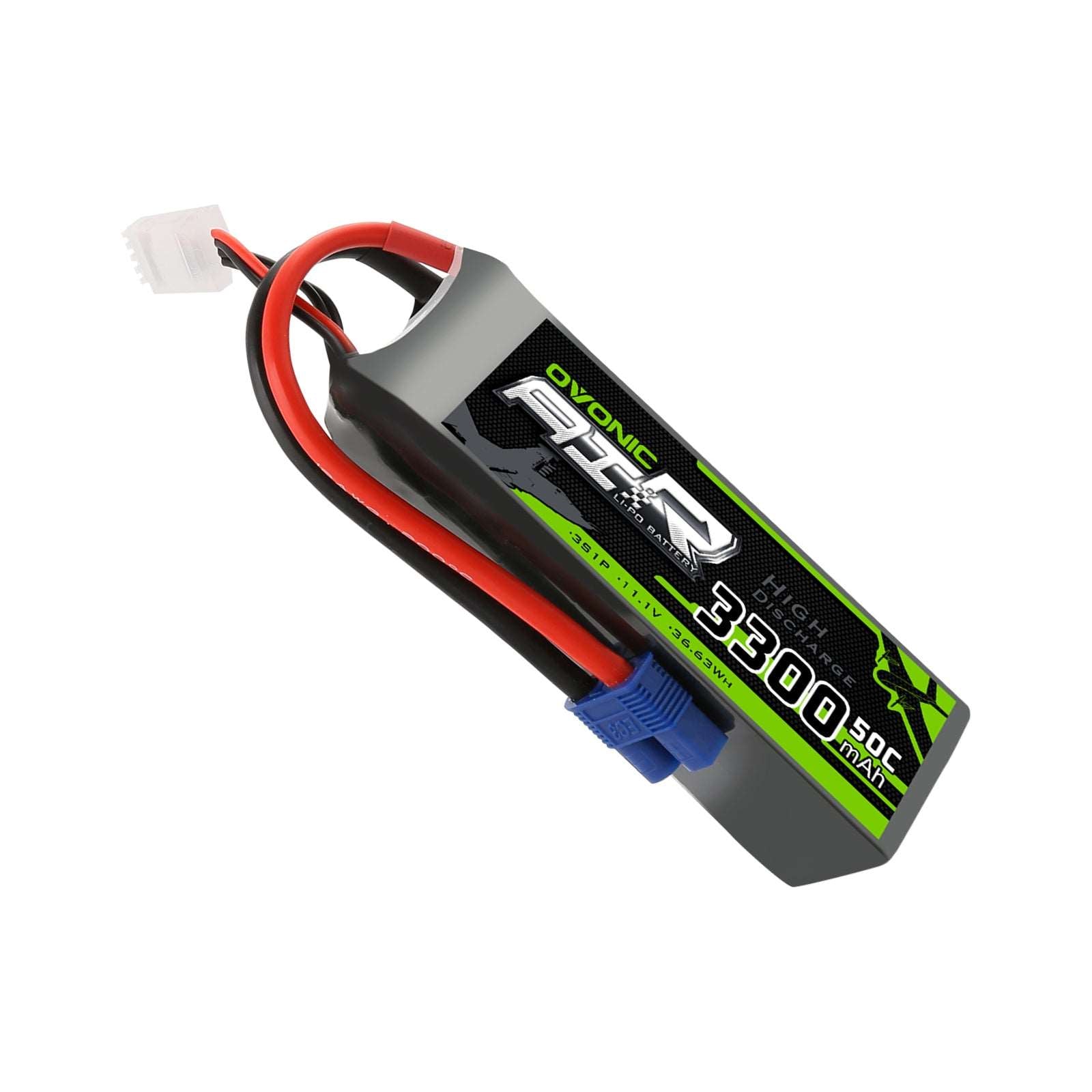 Ovonic 3300mAh 3S 11.1V 50C LiPo Battery Pack with EC3 Connector - High Performance RC Battery for Airplane, Helicopter, Drone Racing & FPV (Ideal for Hobbyists and Professionals)