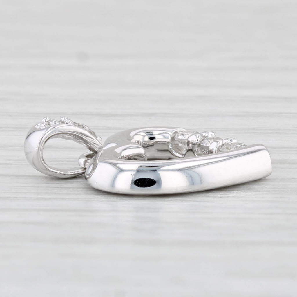 0.20ctw Diamond Heart Pendant Necklace in 14k White Gold - Elegant Drop Pendant for Women, Perfect Gift for Anniversary, Valentine's Day & Special Occasions