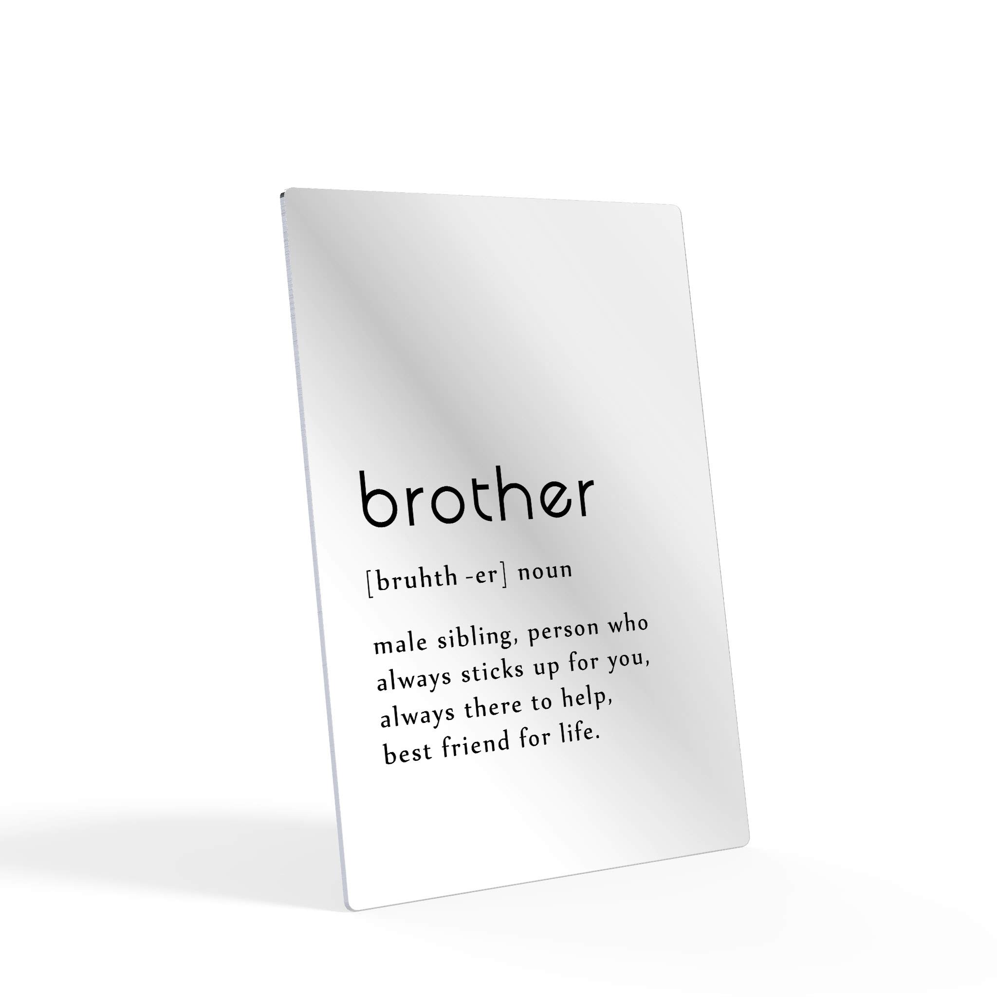 HB Art Design Noun Dictionary Brother Definition Metal Print Wall Art - 40x30 Inches - Funny Quote Sign for Office, Farmhouse, Bathroom, Kitchen, Bedroom & Living Room Decor - Perfect Gift for Siblings & Family