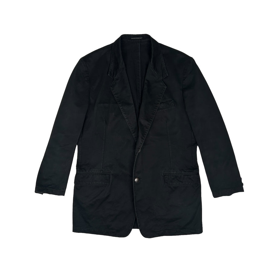 YOHJI YAMAMOTO POUR HOMME HIDDEN ROSE BLACK BLAZER - Men's Designer Jacket for Formal & Casual Wear | Perfect for Business Meetings, Weddings & Night Out