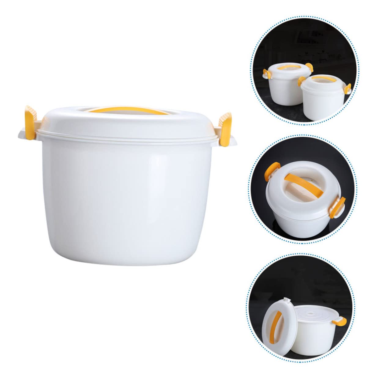 Didiseaon Microwave Rice Cooker - Lightweight & Portable Lunch Box Cookware for Office, Dorm & Travel - Perfect for Quick Meals On-The-Go