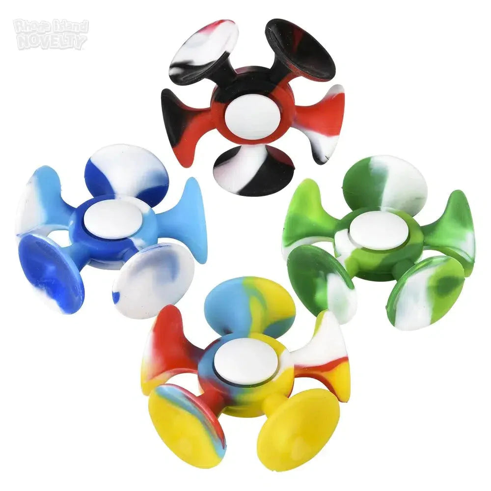 2.5 Inch Suction Cup Fidget Spinner - Stress Relief Toy for Office, School & Home Use - Fun Desk Gadget for Kids and Adults