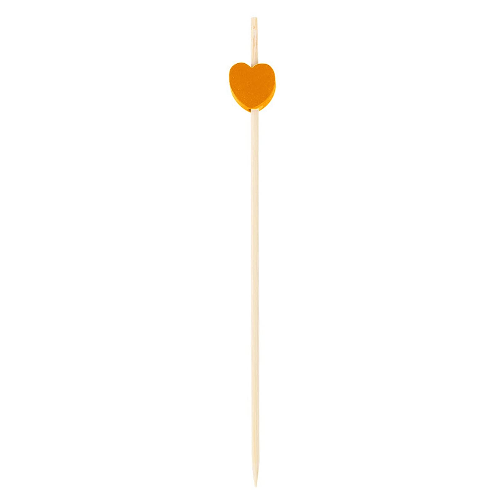 100Pcs Disposable Bamboo Dessert Picks with Heart Pattern - Eco-Friendly Party Snack Skewers for Buffet, BBQ, Wedding, Birthday & Indoor Gatherings - Perfect for Cake, Fruit, Appetizers & Home Decor