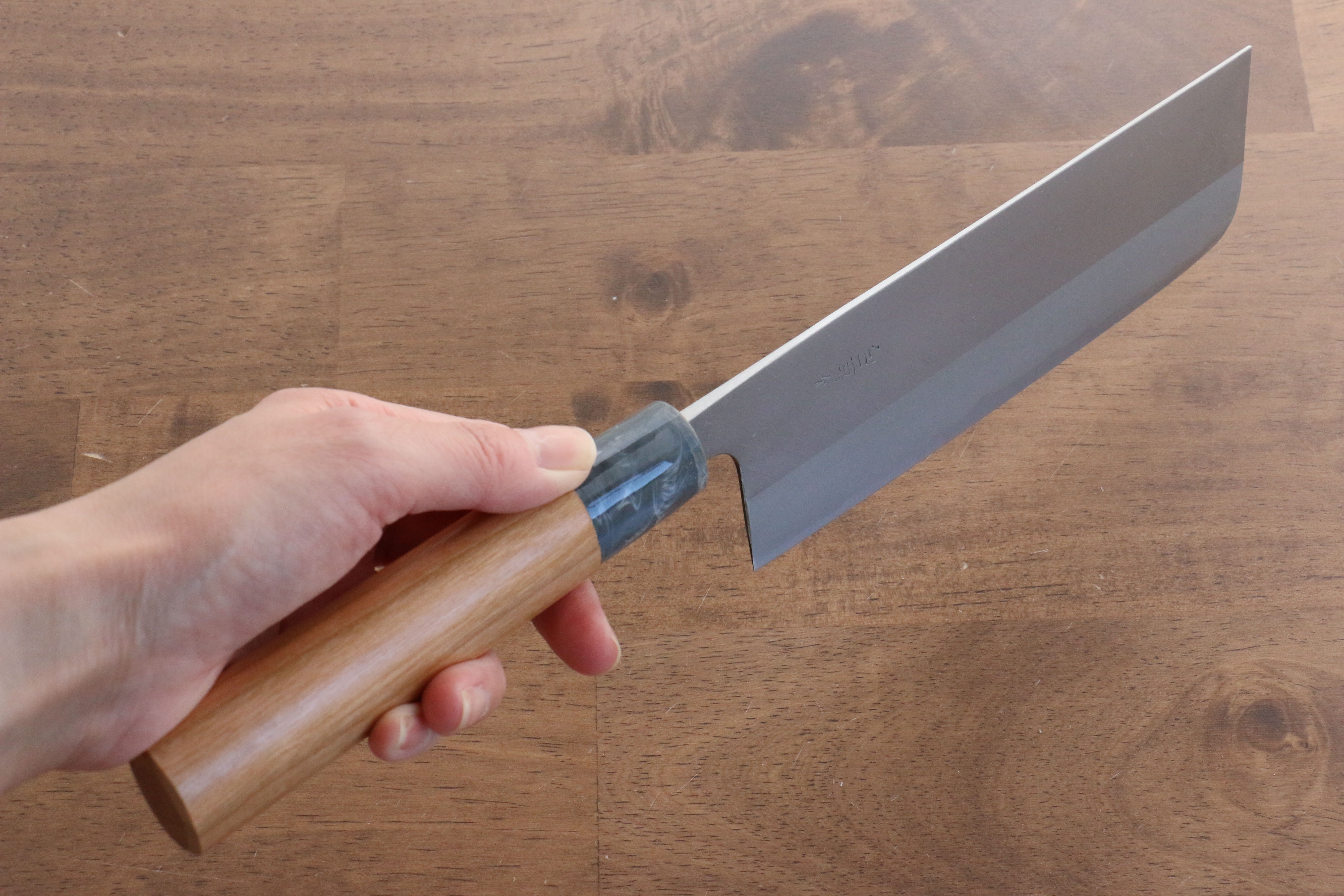 Nao Yamamoto White Steel No.2 Kasumitogi Nakiri Knife 165mm with American Cherry Handle - Perfect for Sushi, Vegetables & Precision Cutting