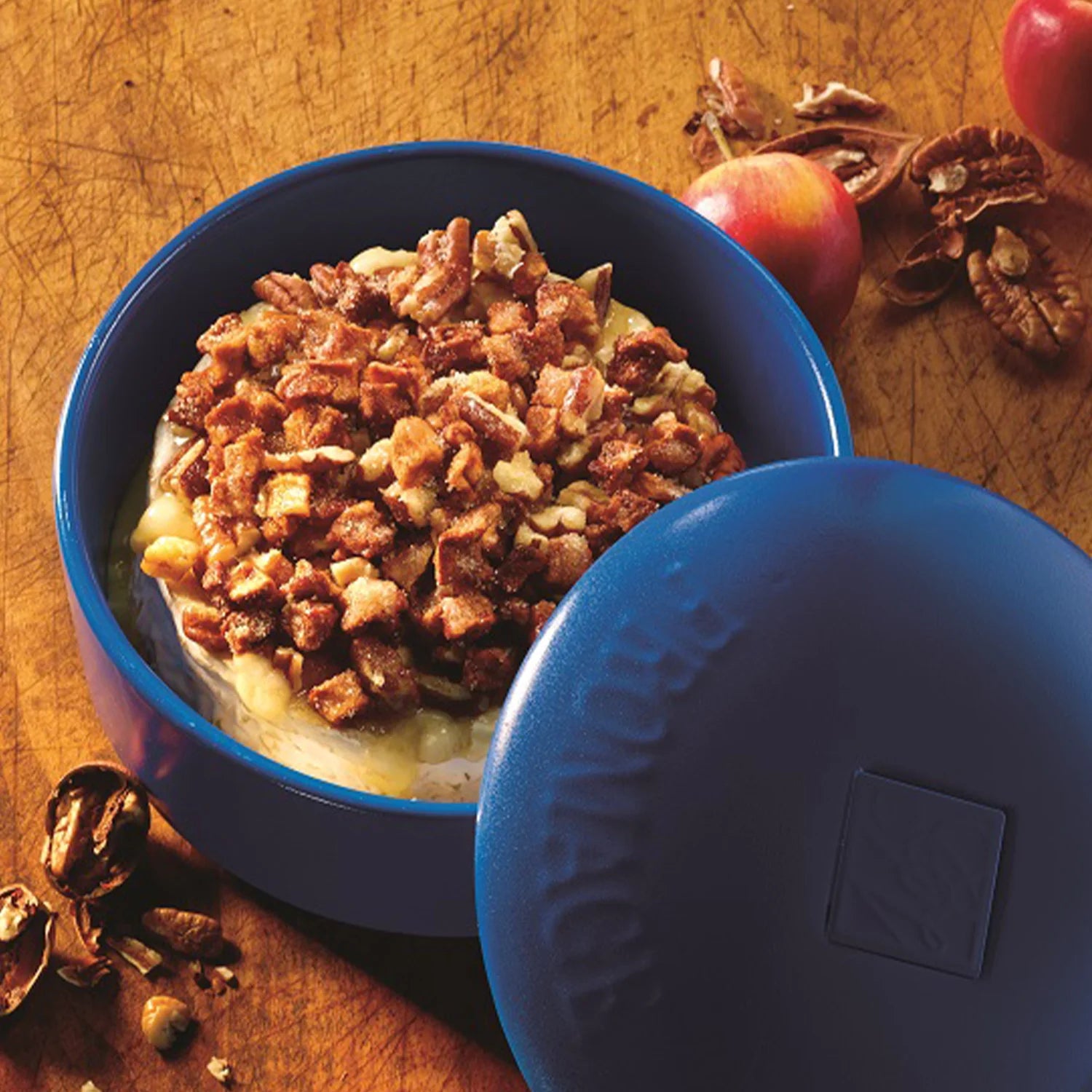 Gourmet Du Village Apple & Pecan Baked Brie Topping - Premium Cheese Spread for Crackers, Bread & Charcuterie Boards - Perfect for Parties, Holidays & Entertaining