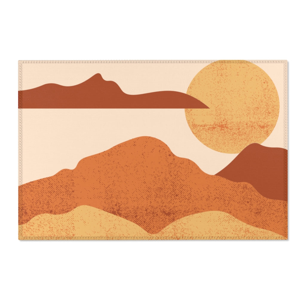 Rustic Midwest Area Rugs - Lightweight & Durable Floor Covering for Living Room, Bedroom, or Office Decor