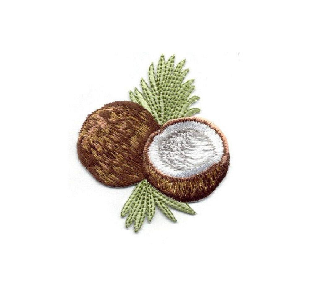 Tropical Coconut Embroidered Iron On Patch for DIY Crafts - Perfect for Cruise, Island Vacation & Hawaiian Themed Decor