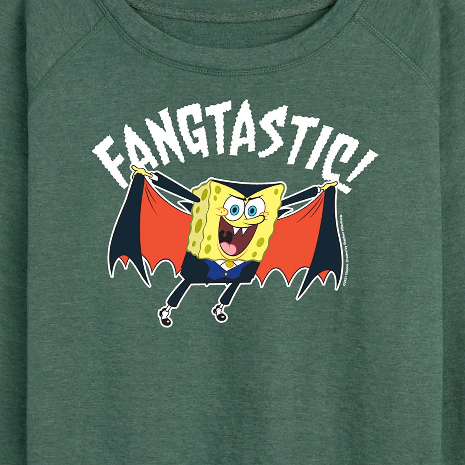 HYBRID APPAREL SpongeBob SquarePants Fangastic Women's Lightweight French Terry Pullover Hoodie - Soft Casual Sweatshirt for Women, Perfect for Lounge Wear, Street Style & Cartoon Fans