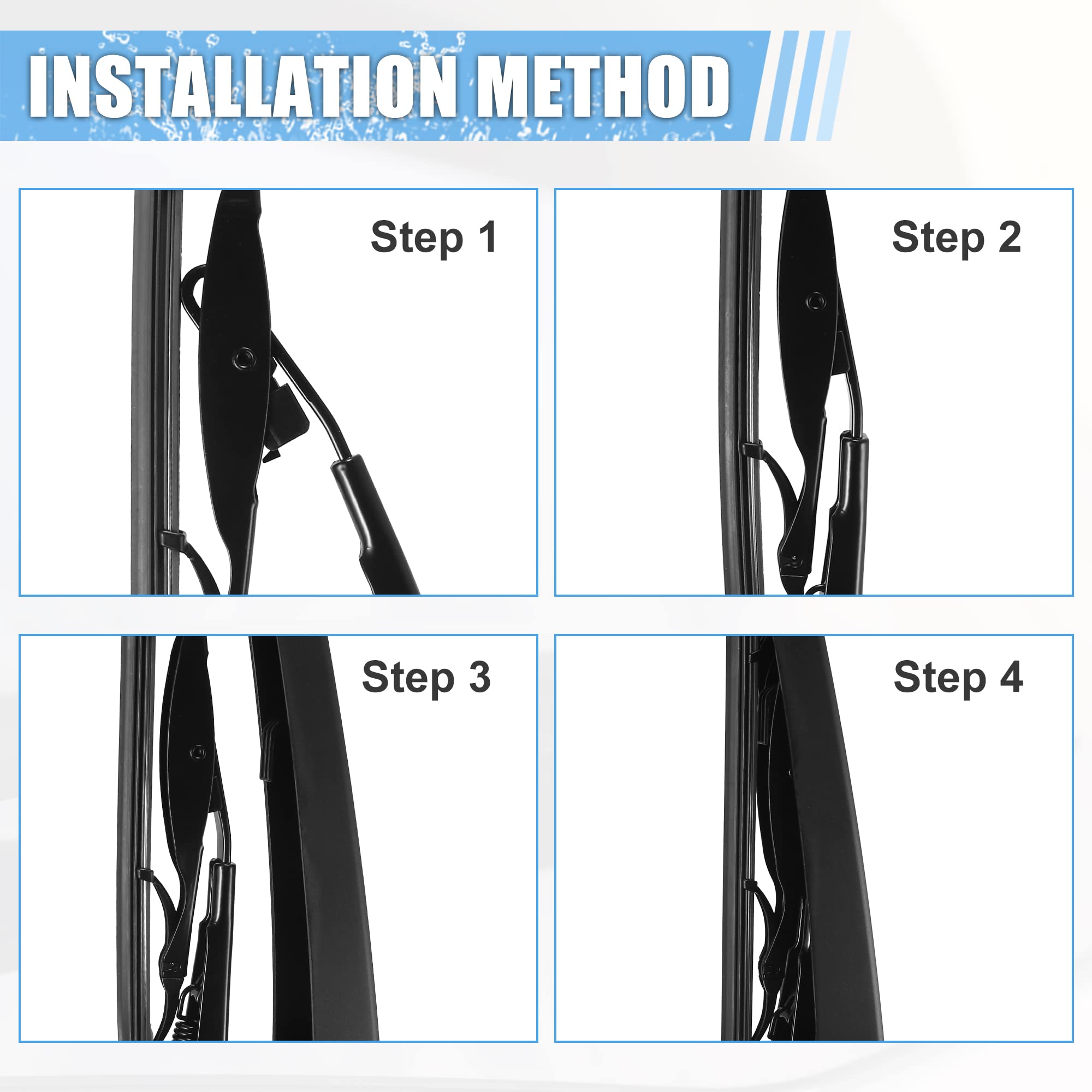 ACROPIX Rear Windshield Wiper Blade Arm Assembly Replacement for Buick Encore 2013-2022 - 2 Pack Black Wiper Blades - Perfect for Rainy Weather and Winter Driving