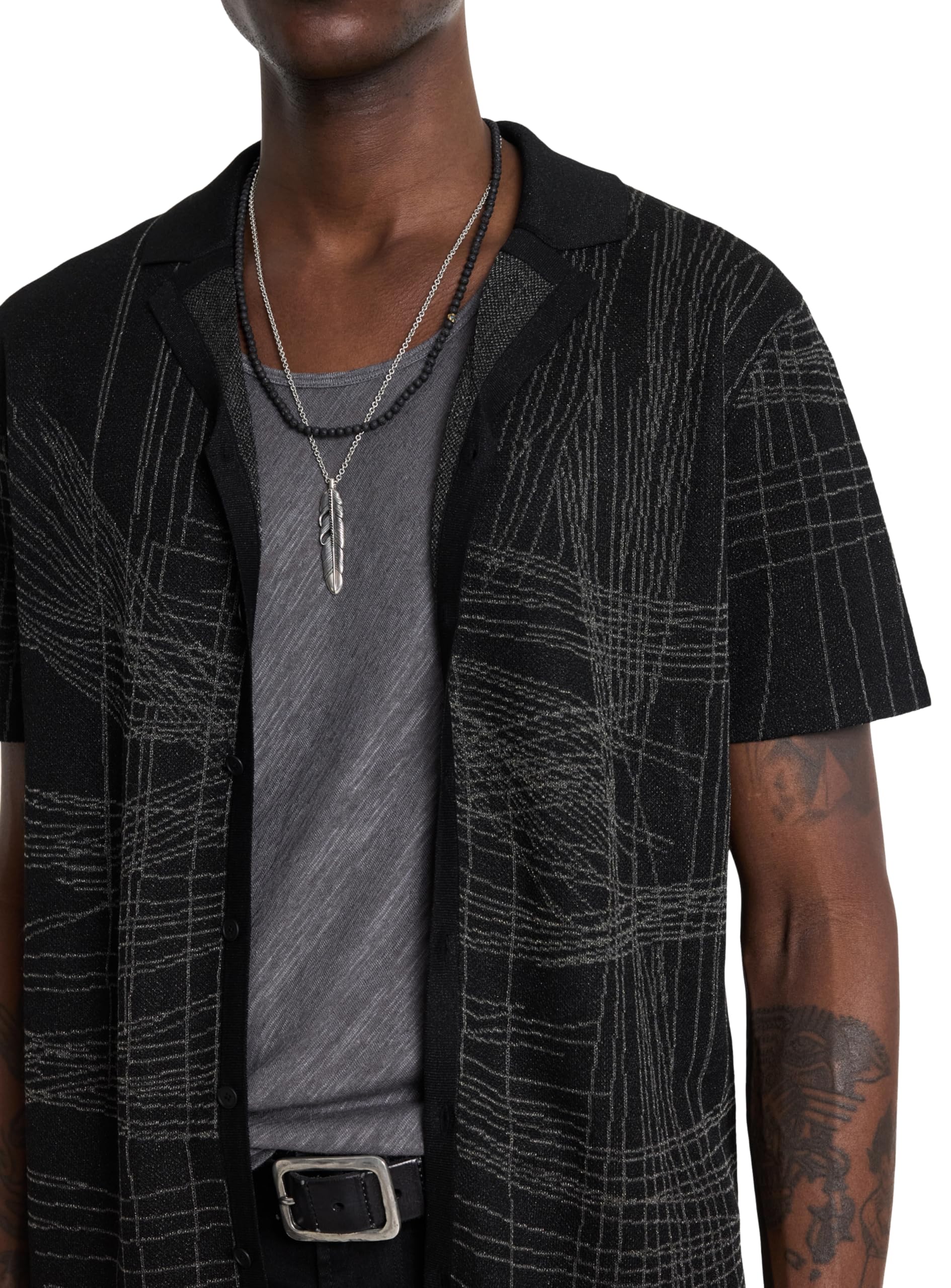 John Varvatos Men's Simon Shirt | Premium Slim Fit Button Down Dress Shirt for Business & Casual Wear | Office, Date Night & Special Occasions