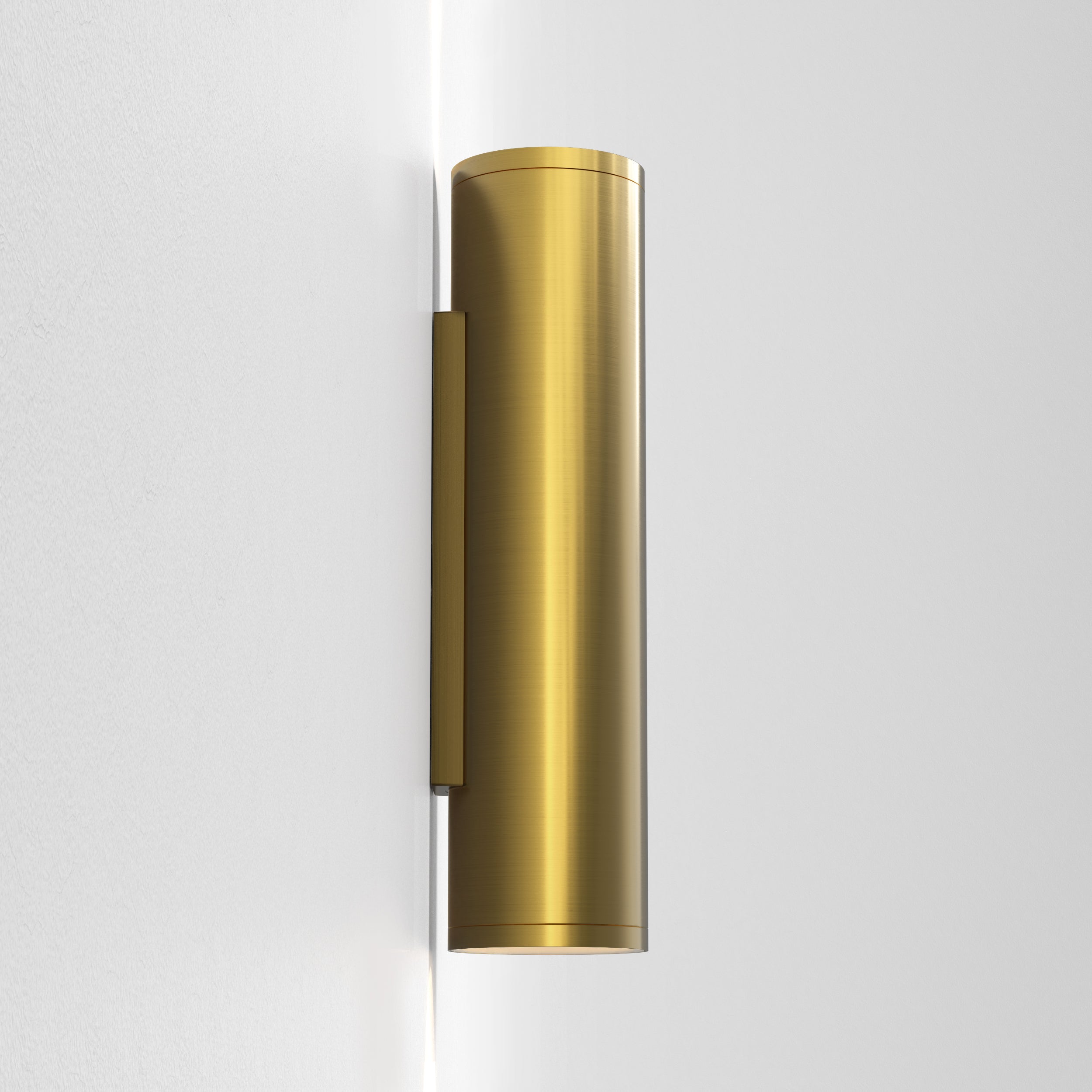 Ava 1/2Lt Coastal Wall Light - Brushed Stainless Steel/PVD Brushed Brass GU10 IP44 - Perfect for Beach House, Patio & Outdoor Lighting
