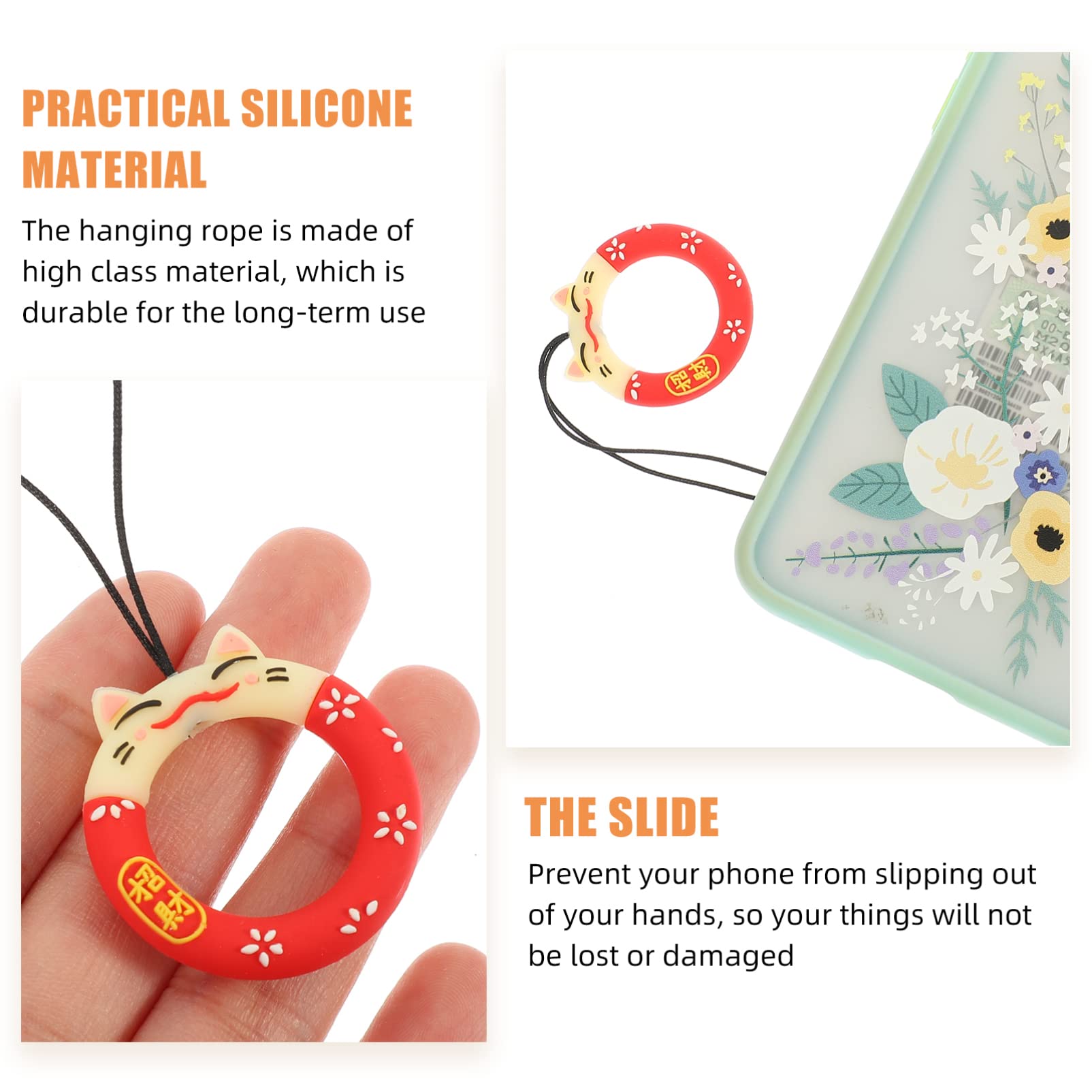 Cartoon Phone Lanyard - Unique Phone Strap with Finger Loop for Phone Cases - Perfect for Work, Travel, and Hands-Free Convenience