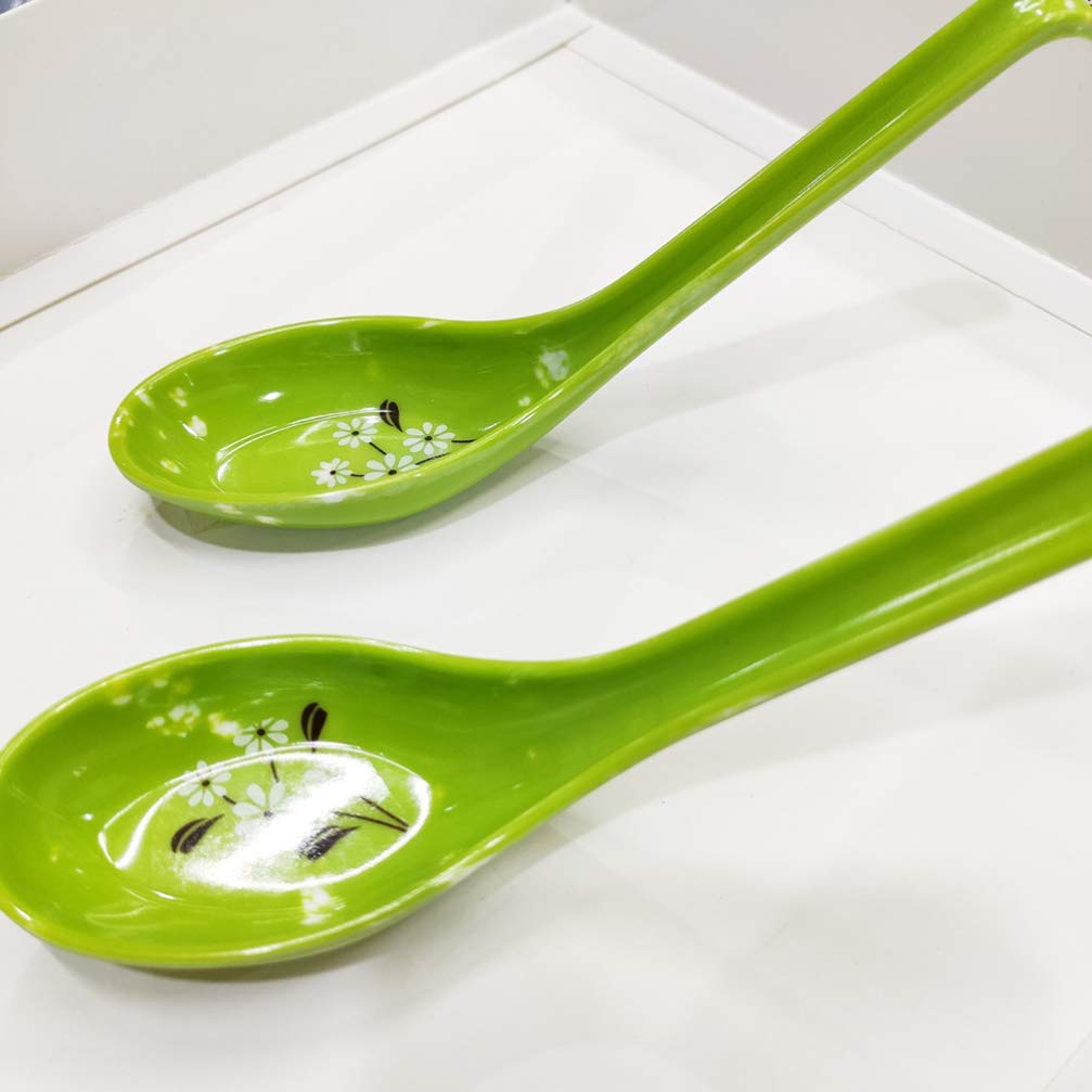 3-Piece Drop-Resistant Heat-Resistant Hook Spoon Set - Durable Soup Spoons, Imitation Ceramic Tableware for Kitchen & Dining - Perfect for Hot Soups, Stews, and Serving Dishes