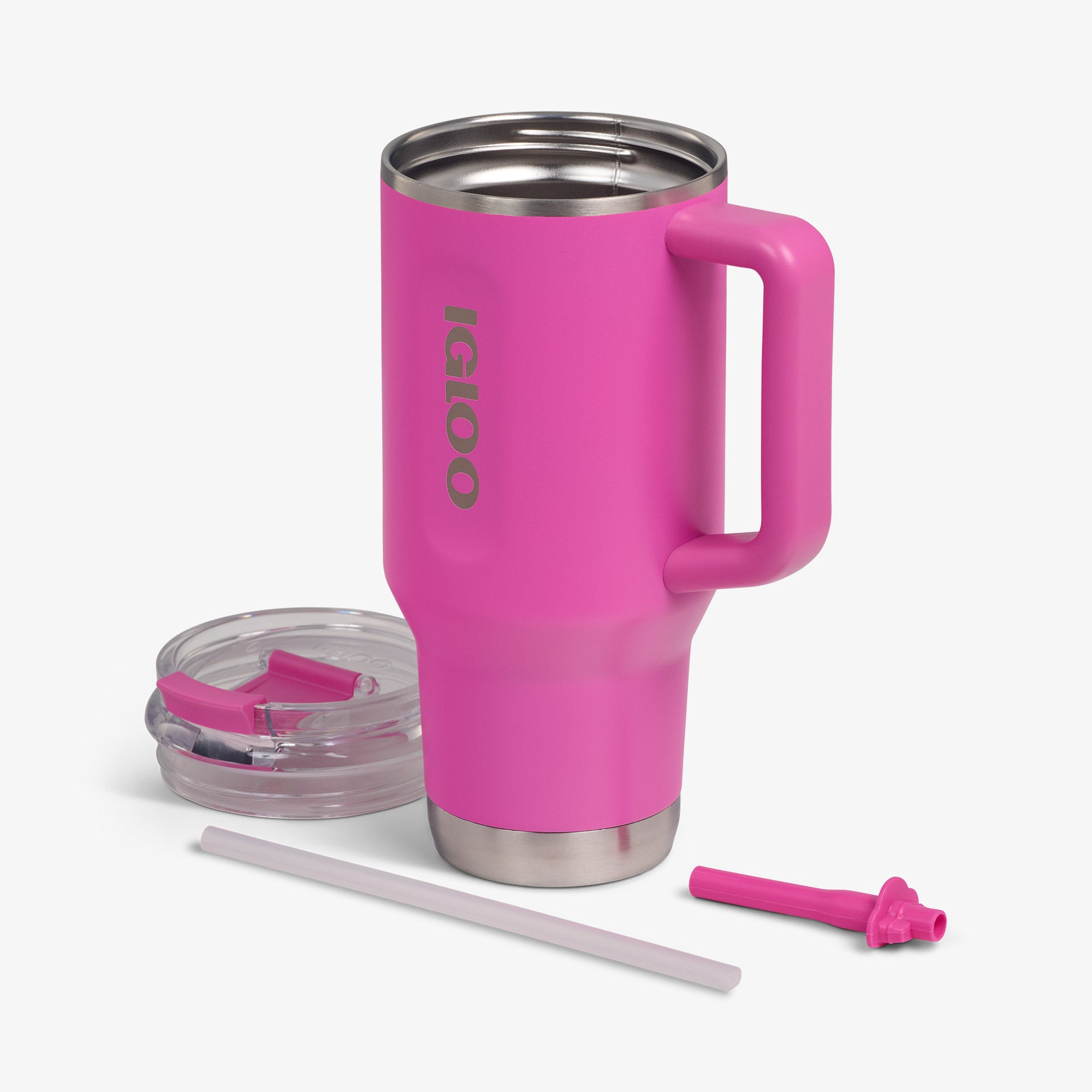 32 Oz Insulated Flip 'n' Sip Travel Mug - Leakproof Stainless Steel Tumbler with Handle for Coffee, Tea & Cold Drinks - Perfect for Commuting, Camping & Office Use