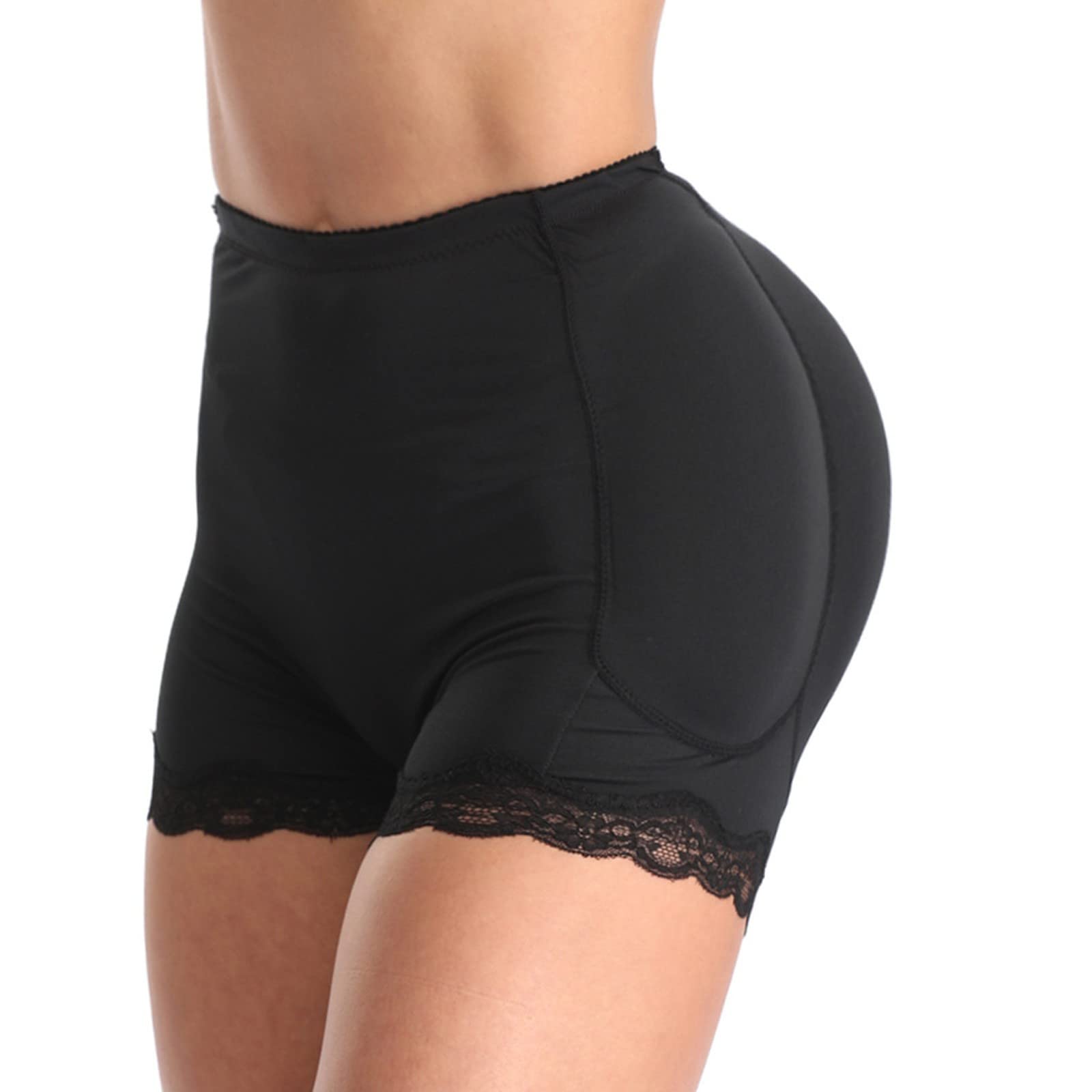 Women's Shapewear Shorts - High Waist Lifting Corset Underwear with Lace Trim & Butt Lifting Pads for Everyday Wear, Workout, and Special Occasions