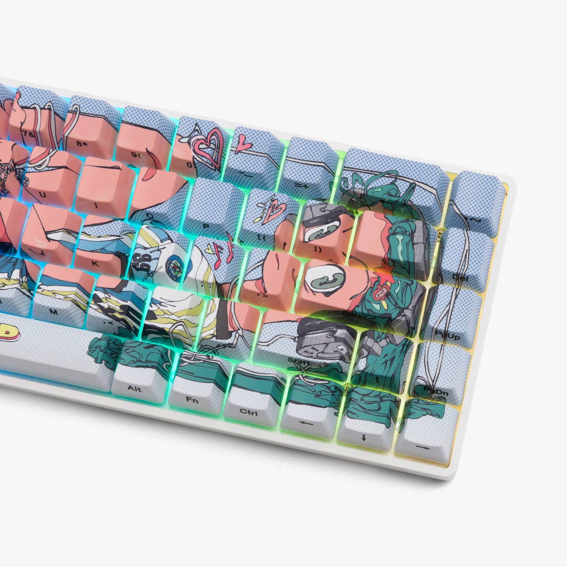 HG World Basecamp 65+ Mechanical Keyboard - Compact Wired Gaming Keyboard with RGB Backlit, Hot-Swappable Switches for PC/Mac - Perfect for Gaming, Office Work and Typing