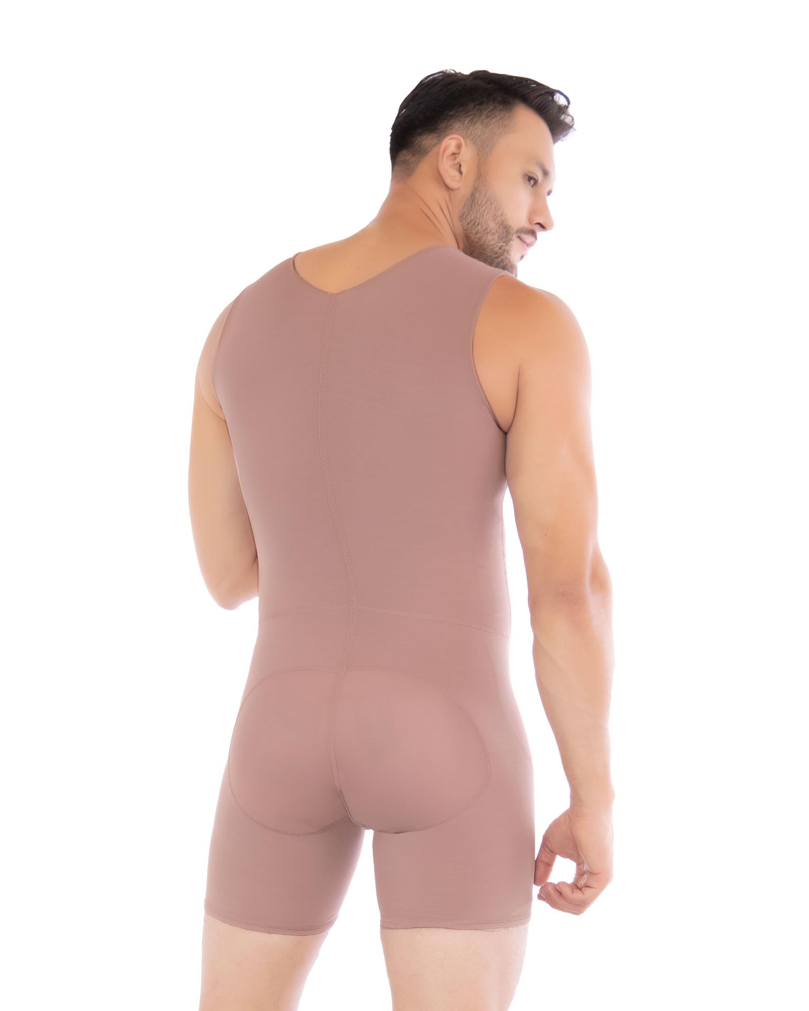 D'PRADA Colombian High Compression Shapewear for Men - Slimming Waist Trainer with Front Zipper | Post-Surgery, Workout & Everyday Use