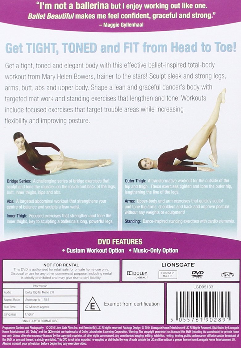 Ballet Beautiful Total Body Workout DVD - Full-Length Ballet Fitness Program for Strength & Flexibility | Perfect for Home Exercise, Dance Training & Weight Loss