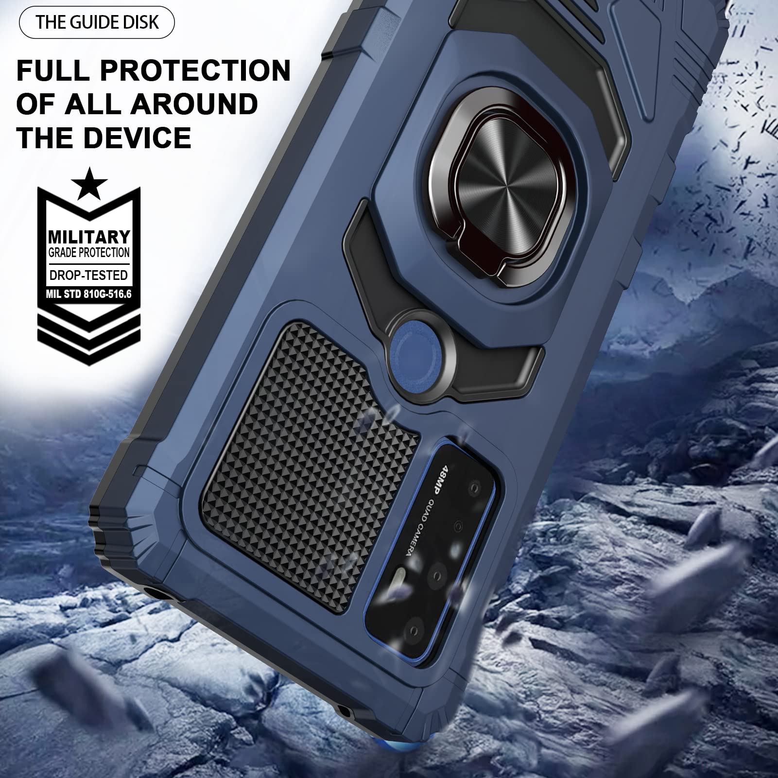 Ailiber Heavy Duty Magnetic Phone Case with Screen Protector & Kickstand for AT&T Radiant Max 5G 6.8