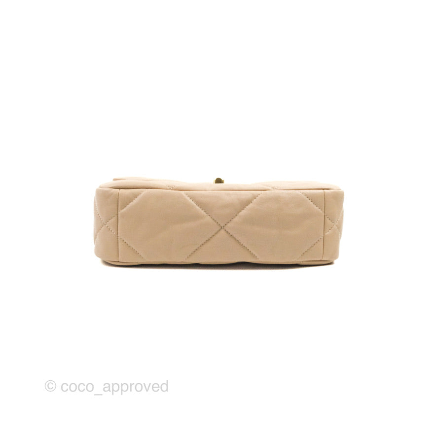 Chanel 19 Small Beige Handbag with Mixed Hardware - Luxury Crossbody Bag for Women, Perfect for Everyday Use & Special Occasions