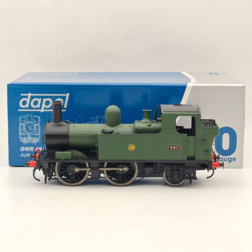 Dapol 7S-006-002 O Gauge 48xx Class GWR Shirtbutton Green 4871 21DCC Model Train Locomotive - Perfect for Railway Enthusiasts & Collectors
