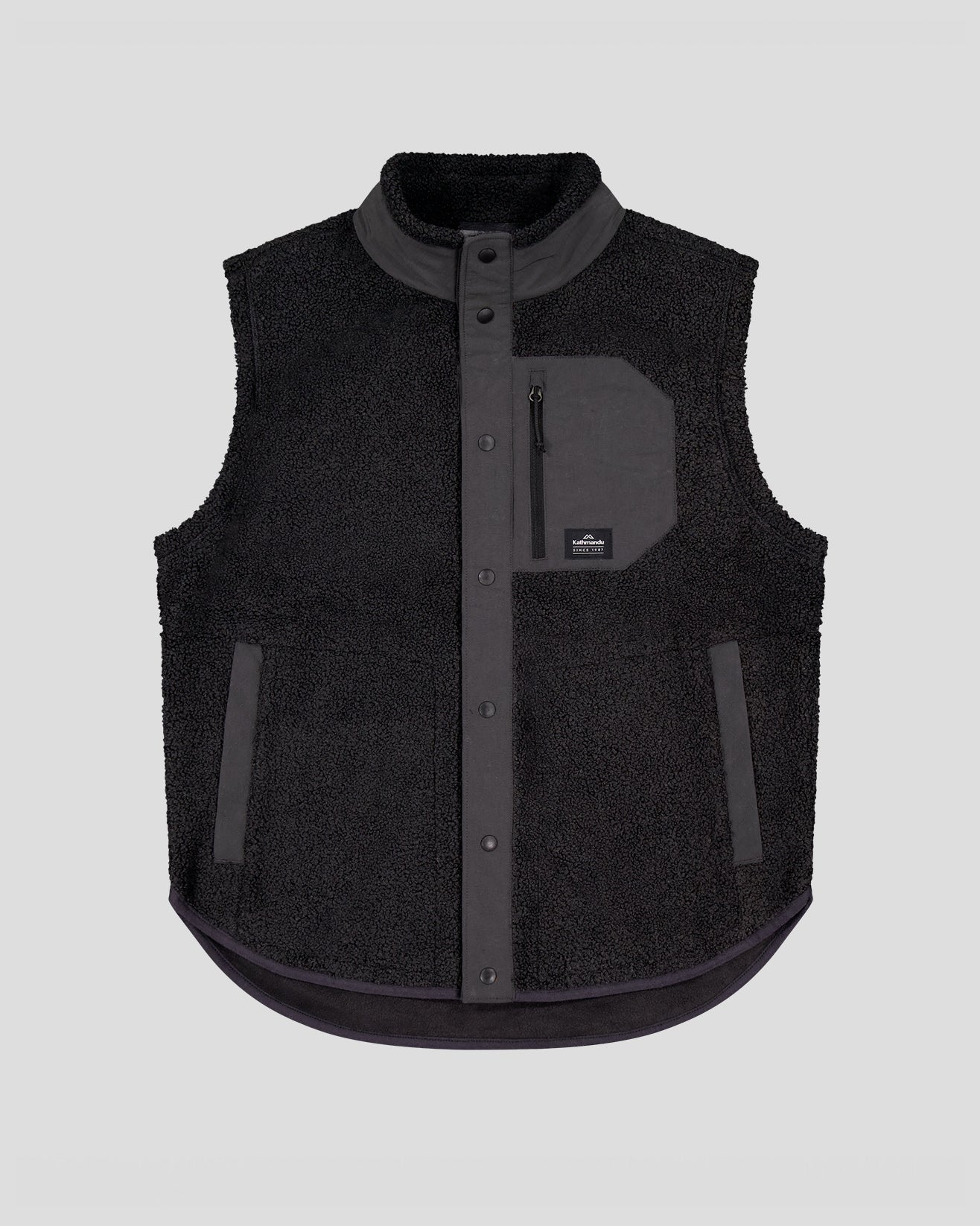 Women's Co Z High Pile Vest - Black Stingray Pattern Winter Warm Fleece Vest for Outdoor Activities & Casual Wear