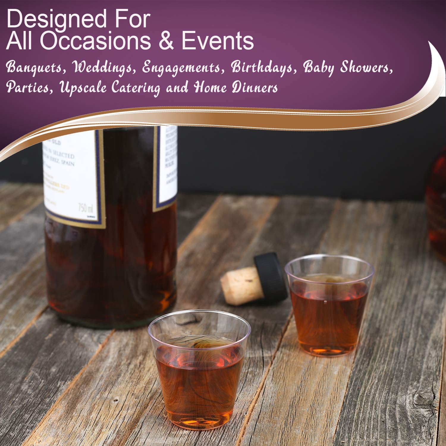 2500 Pcs Clear Disposable Plastic Shot Glasses - 1 oz Hard Plastic Tequila & Jello Shot Cups - Bulk Party Drinking Glasses for Weddings, Birthday Parties, Bars & Events | Perfect for Cocktail Hours, Bachelor Parties & Tailgating