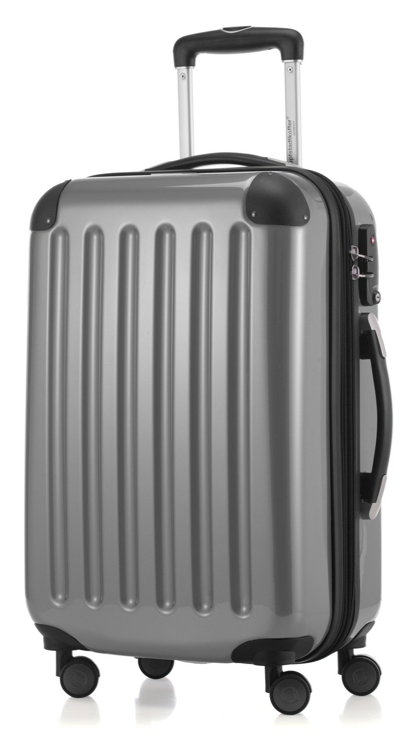 Premium Silver 55cm Carry-On Luggage - Lightweight & Durable Cabin Suitcase for Business Travel & Weekend Getaways | TSA Lock & Spinner Wheels