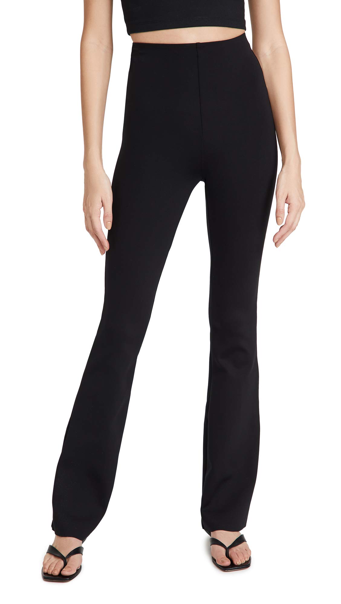 Commando Women's High-Waisted Neoprene Flared Leggings - Tummy Control Workout Pants for Yoga, Running & Gym