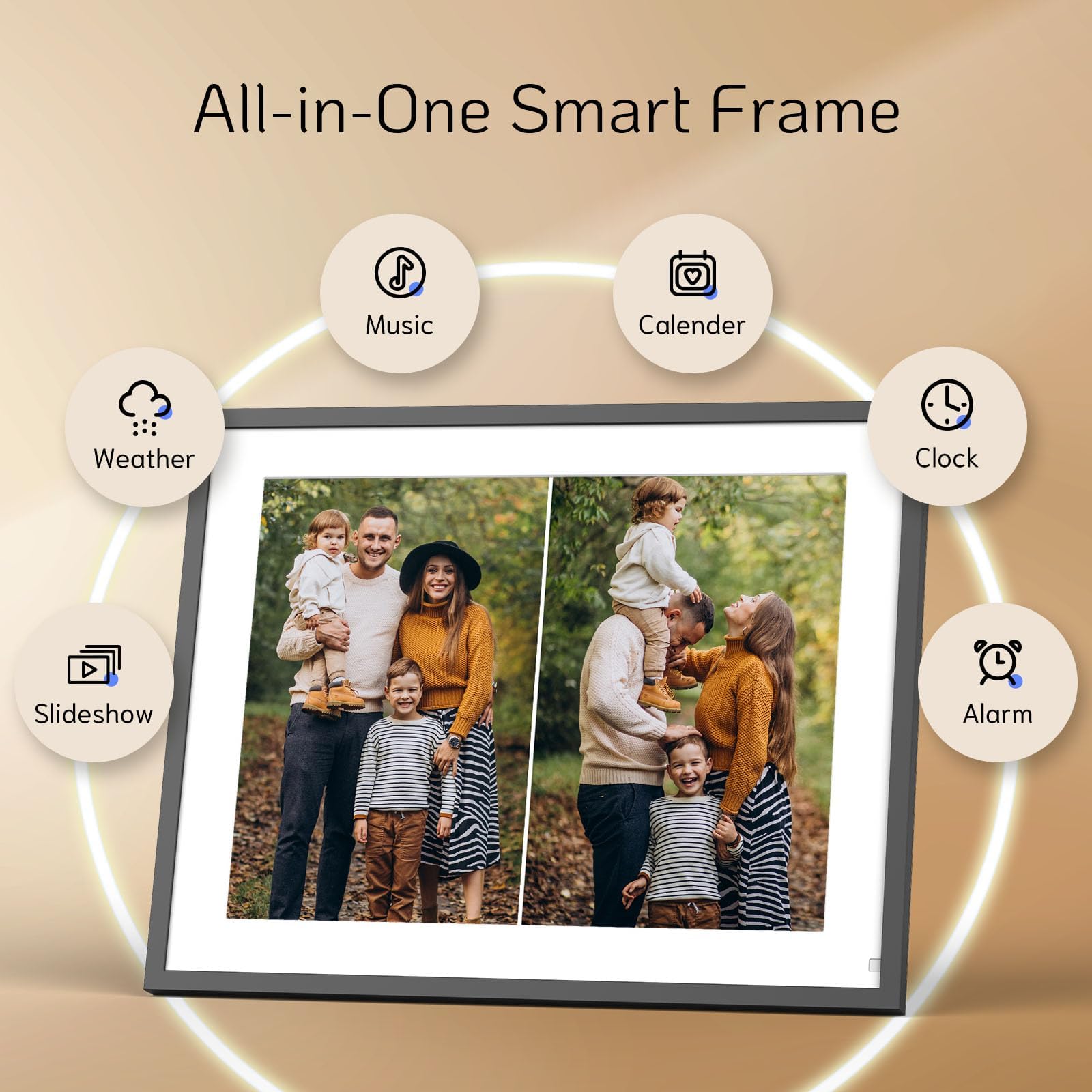 NexFoto 16.2 Inch 32GB WiFi Digital Photo Frame - Large HD IPS Touch Screen Display with Remote Control, Auto-Rotate, App & Email Sharing - Perfect Gift for Mom, Dad, Family - Ideal for Home Decor, Office Display, and Special Occasions
