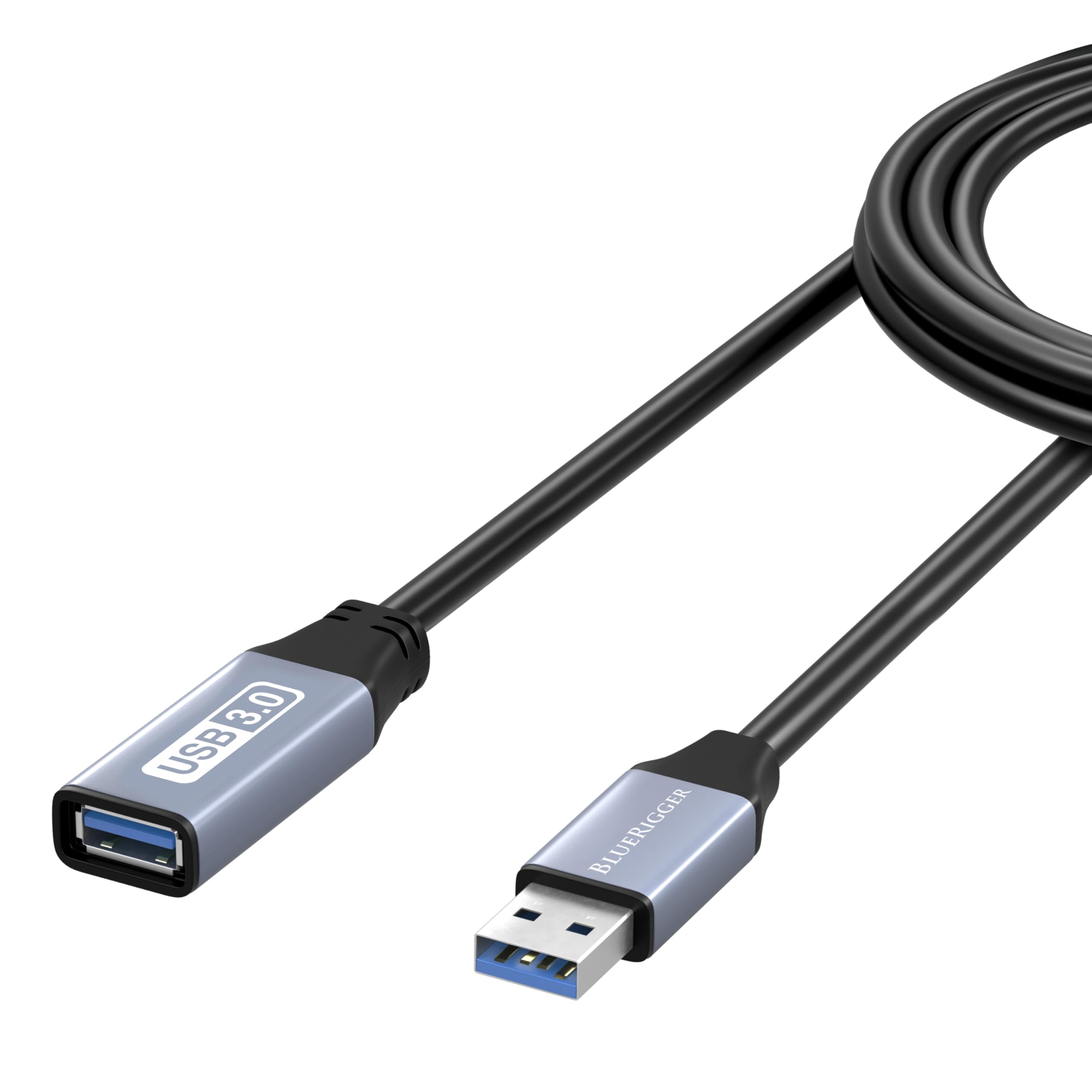 BlueRigger USB 3.0 Extension Cable 6FT - High Speed 5Gbps USB A Male to Female Adapter Cord - Long USB Extender for VR Headset, Printer, Hard Drive, Flash Drive, Keyboard, Mouse, Xbox - Perfect for Gaming, Office & Home Entertainment Setup