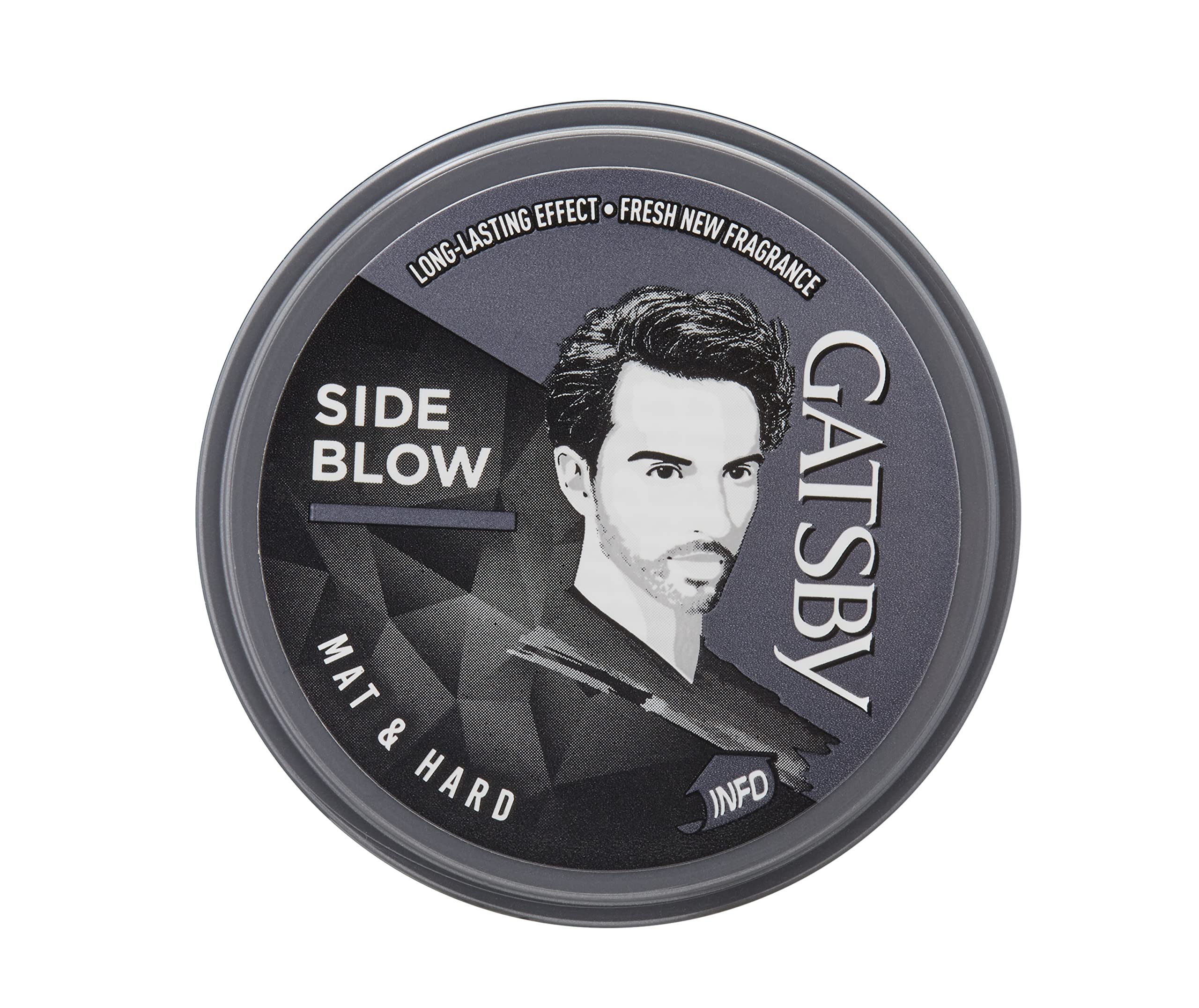Gatsby Hair Styling Wax - Matt & Hard Hold (75g, Grey) - Perfect for Men's Hairstyling, Textured Looks & All-Day Hold