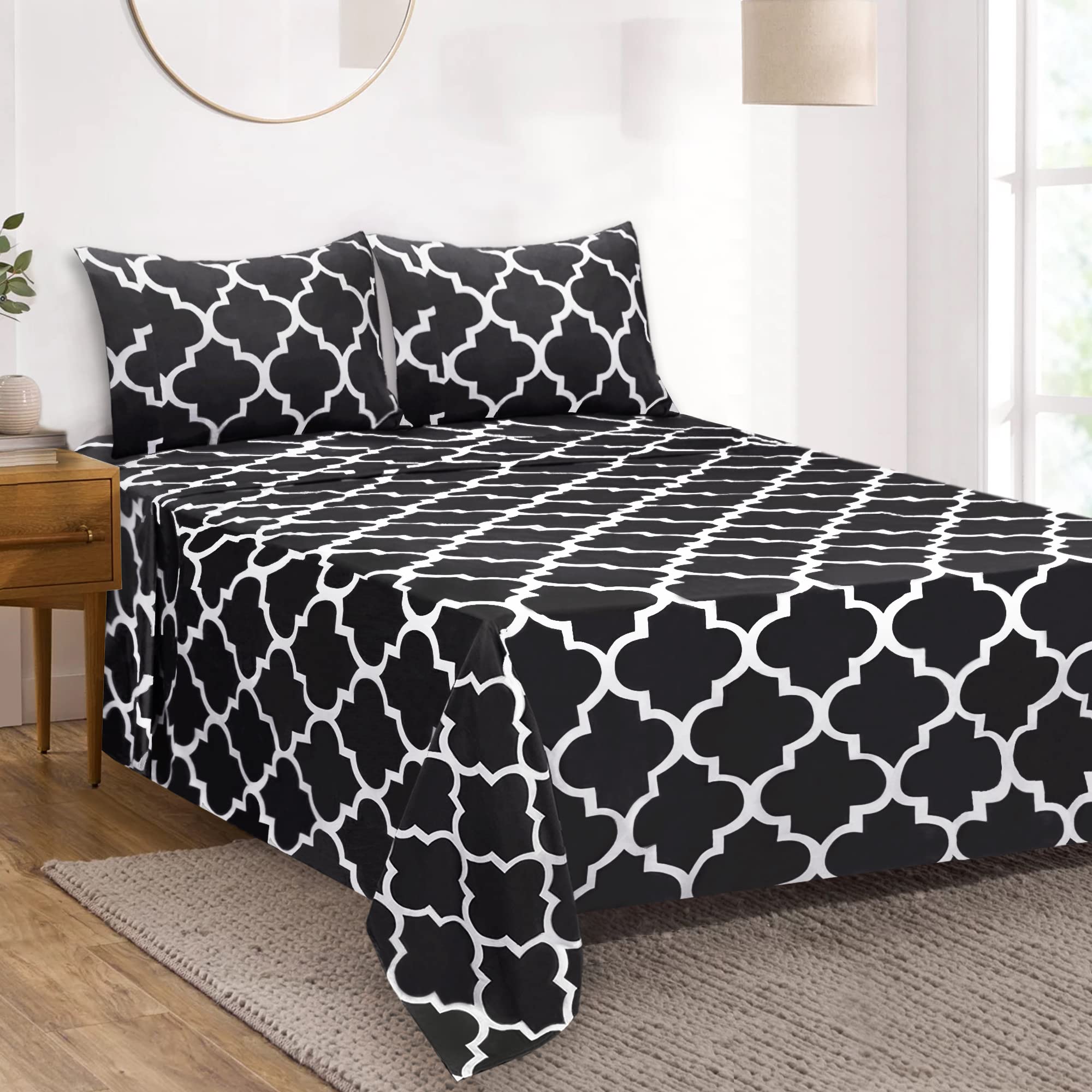 Premium Queen Bed Sheet Set - Ultra Soft Brushed Microfiber 1800 Thread Count - 16