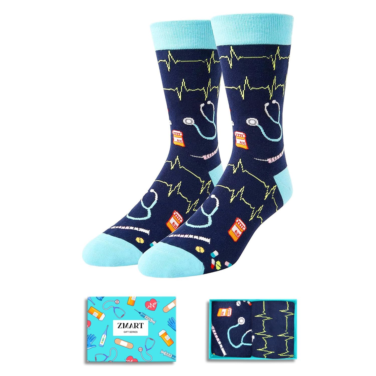 Zmart Funny Fireman, Lawyer, Veterinarian Gift Socks for Men & Women - Dentist, Barber, Doctor, Police Appreciation Gifts - Perfect for Work, Holidays & Special Occasions